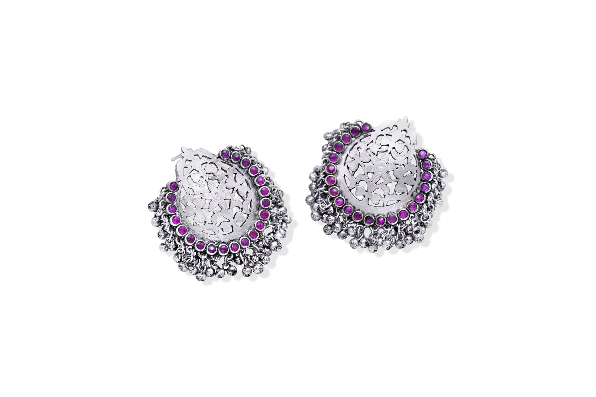 PINK RADIANCE SILVER EARRINGS