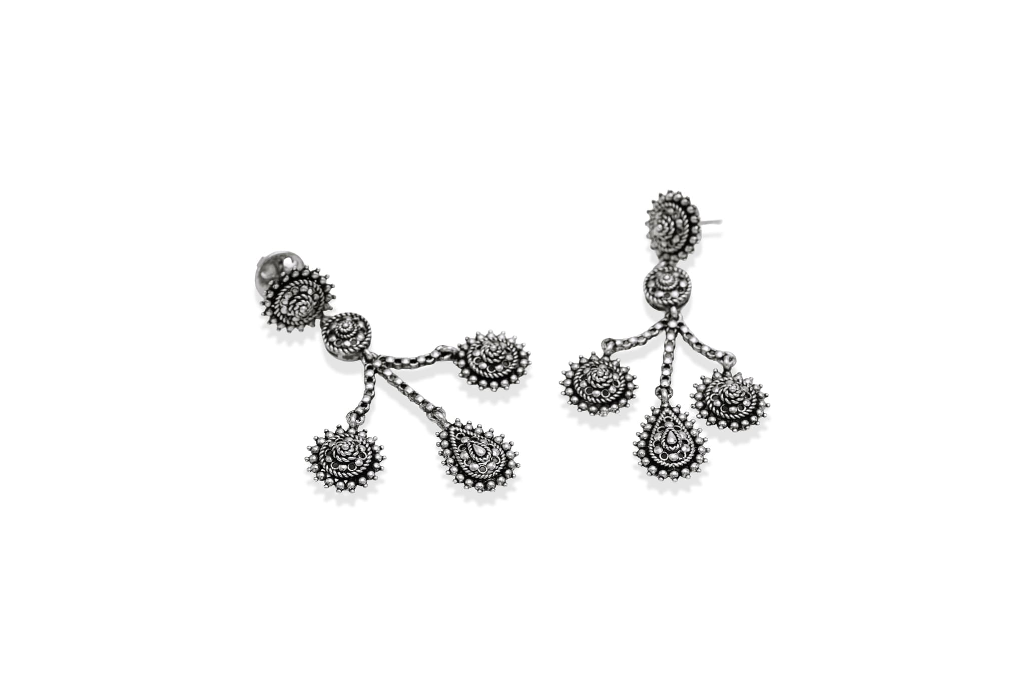 SILVER CHANDELIER EARRINGS