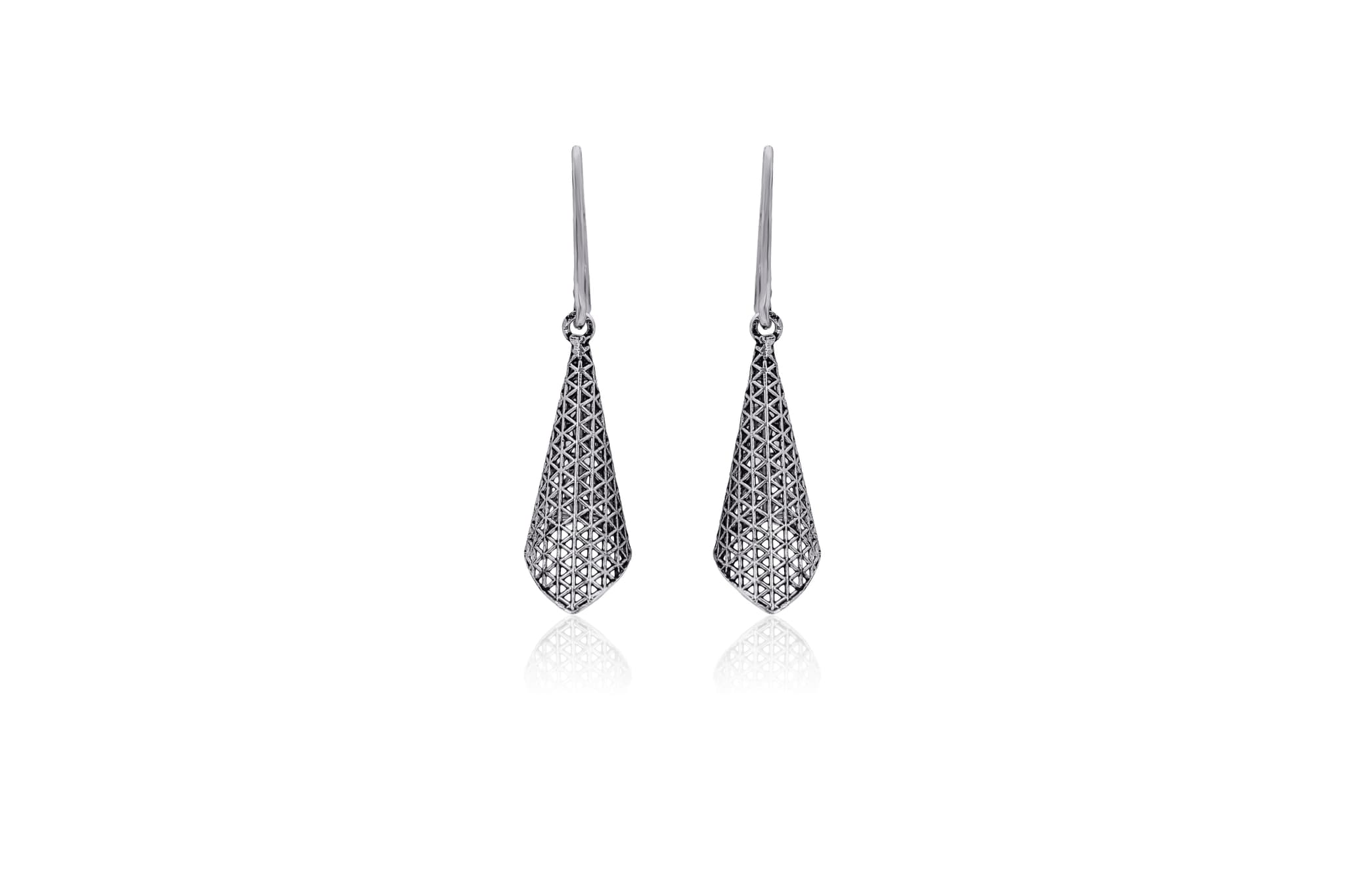CONOID SILVER EARRINGS
