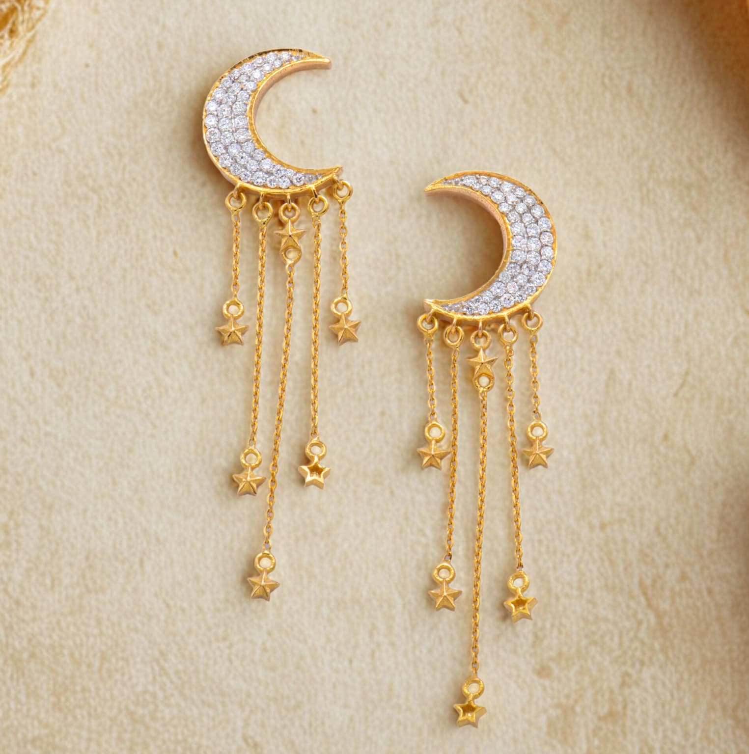 DIAMOND CELESTIAL EARRINGS (18K WITH NATURAL DIAMONDS)