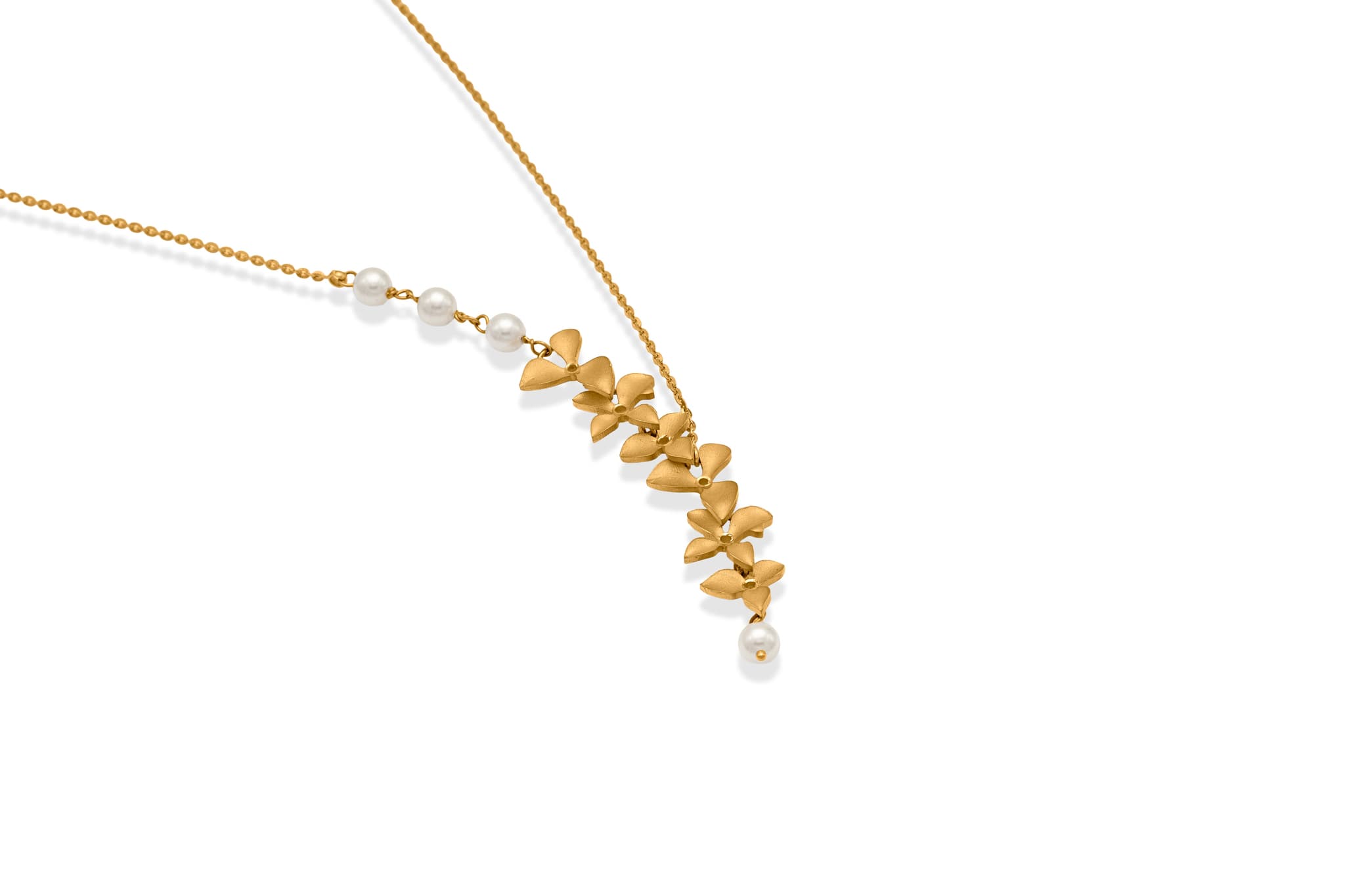 22K GOLD LUXE FLORAL NECKLACE