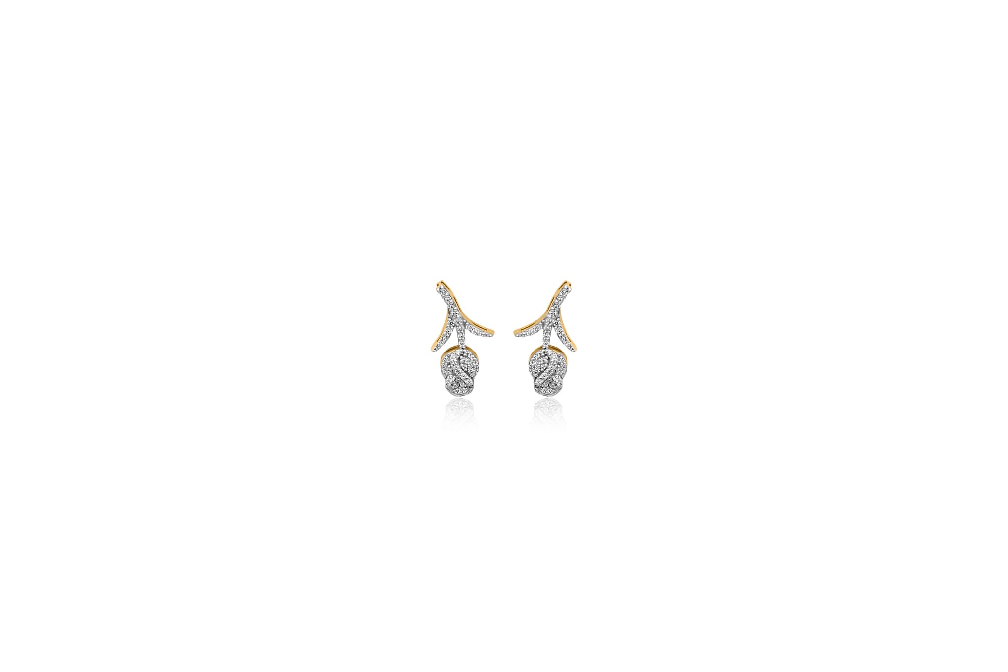 SHINNING ROSE DROP EARRINGS (18K WITH NATURAL DIAMONDS)