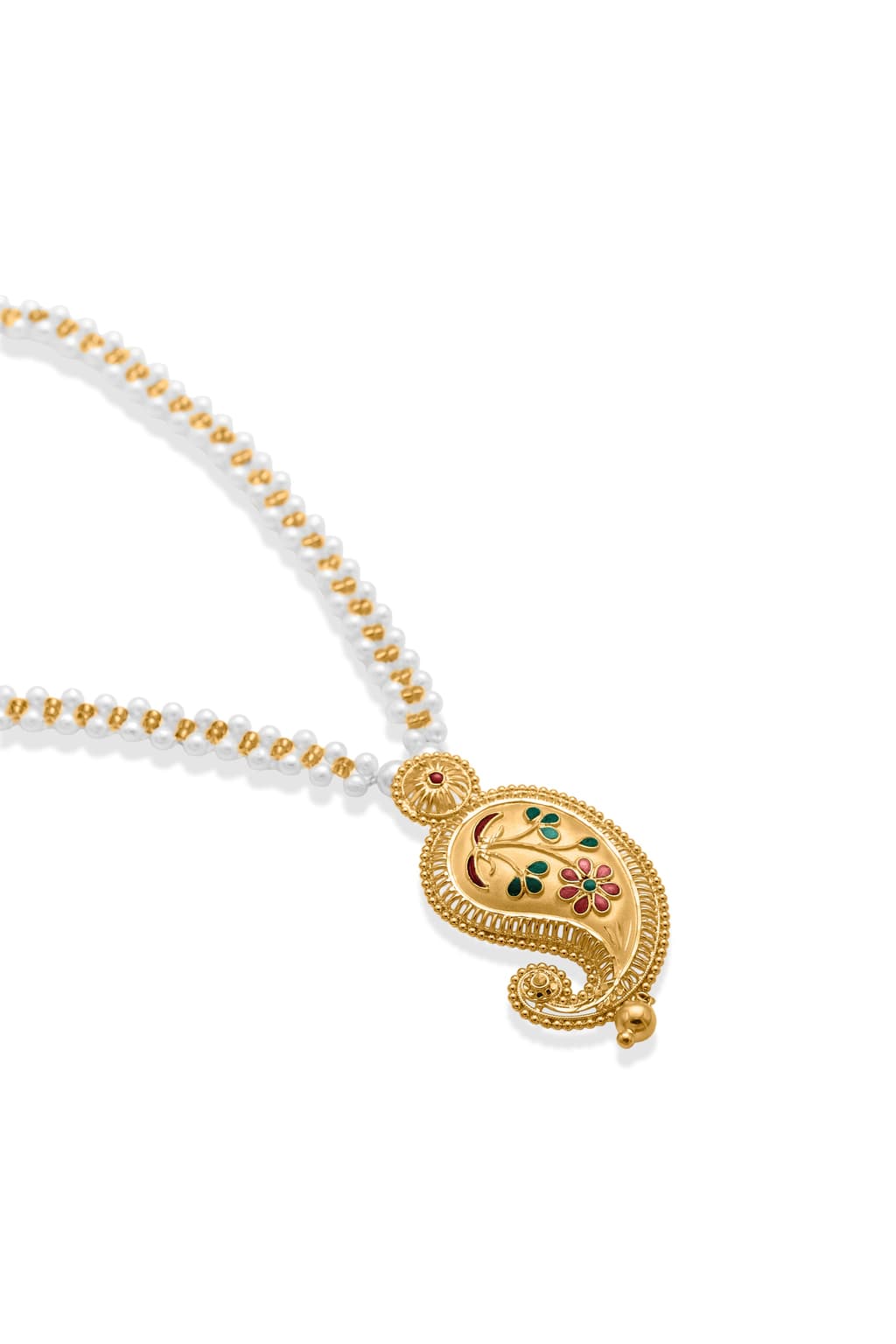 GOLD PAISLEY NECKLACE
