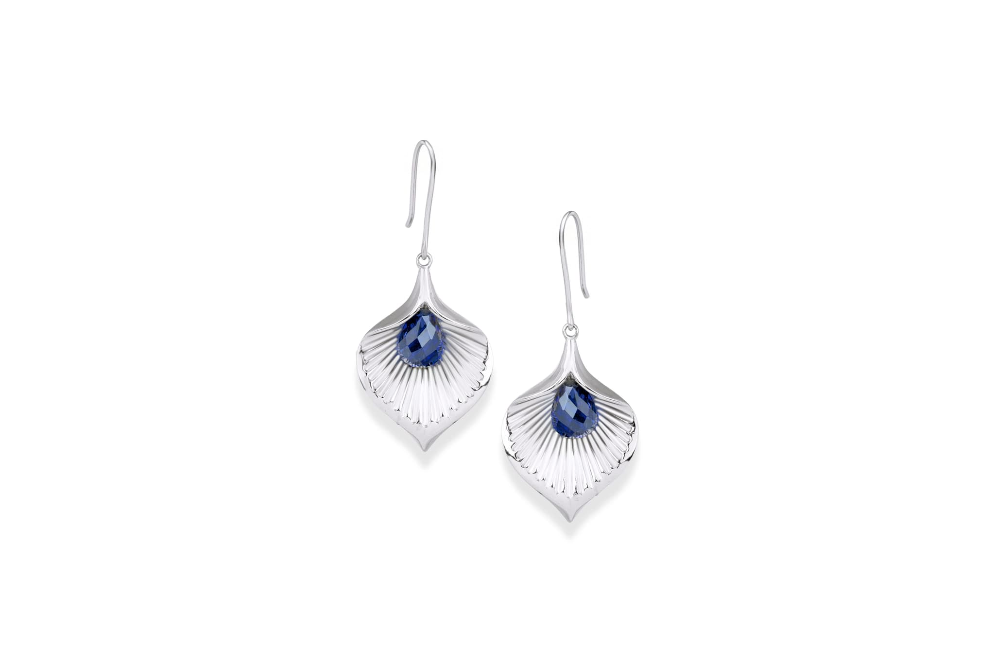DANGLING SILVER LEAF EARRINGS
