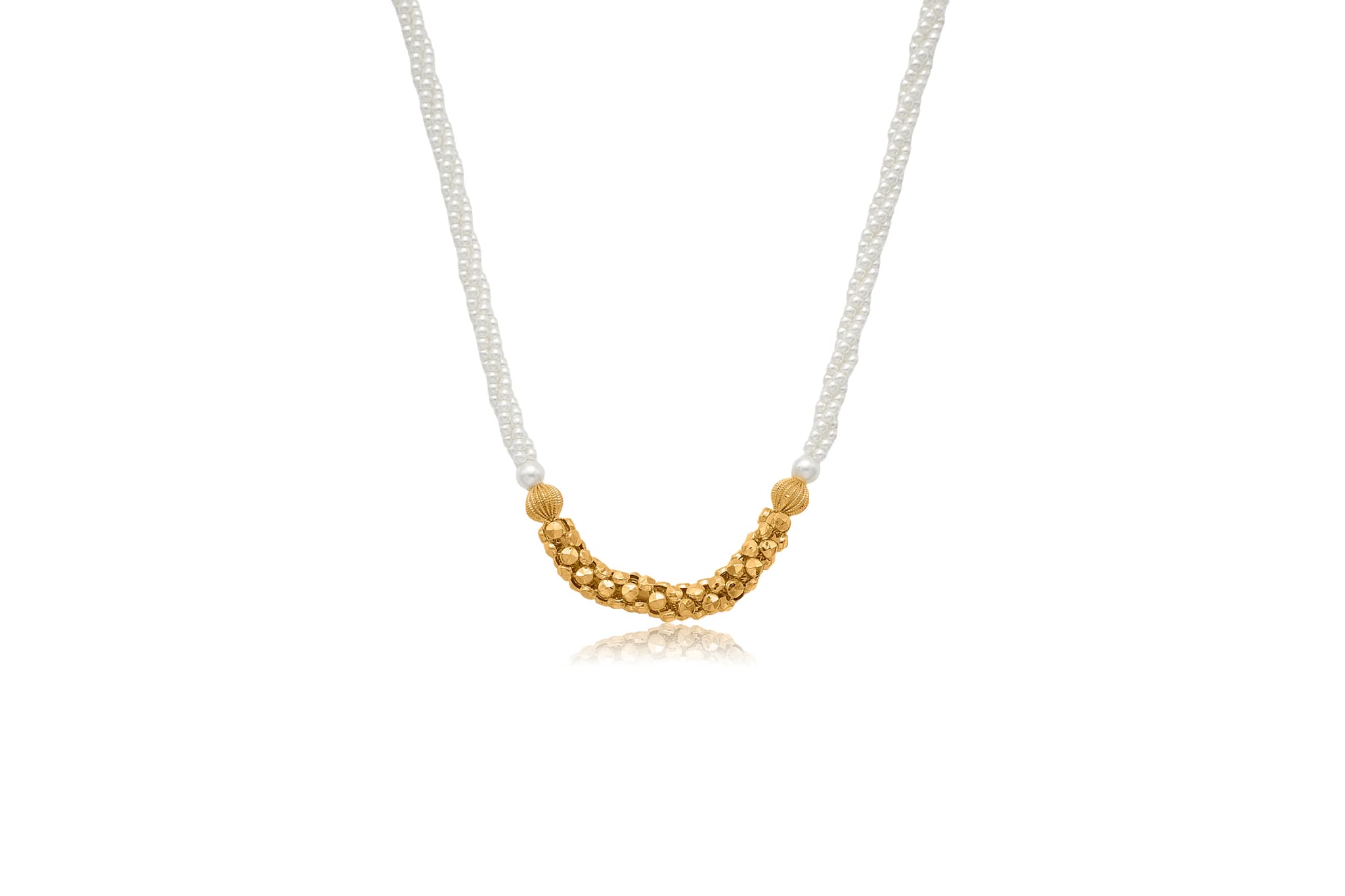 BRILLIANT 22K BEADED GOLD NECKLACE