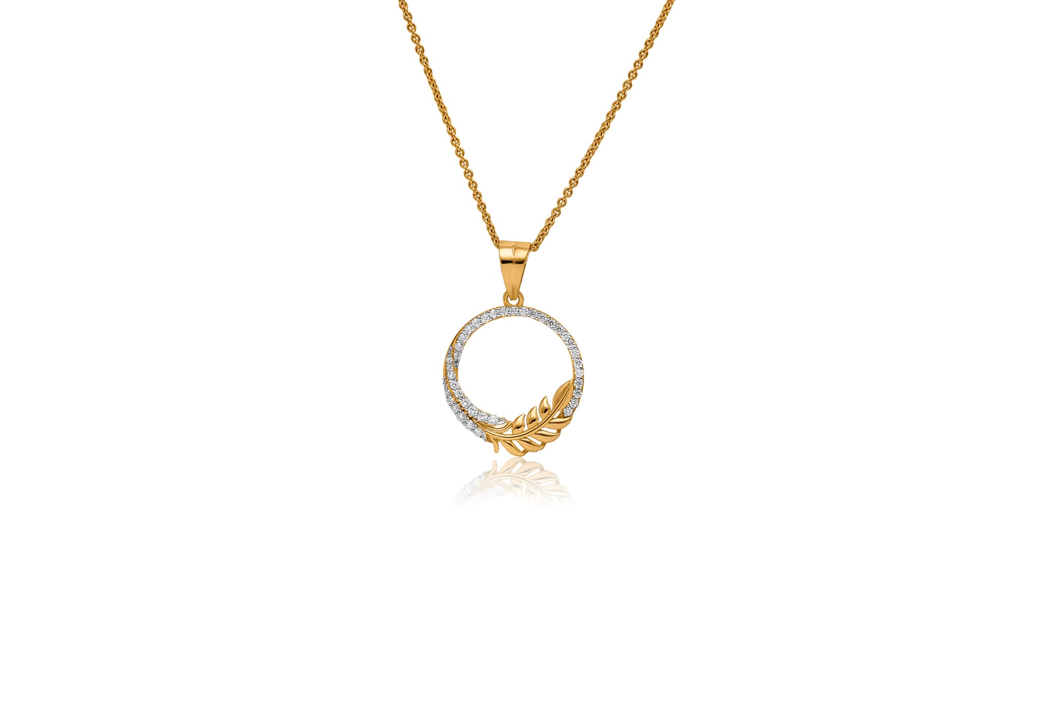 GRACIOUS CIRCULAR DIAMOND PENDANT (18K WITH NATURAL DIAMONDS)