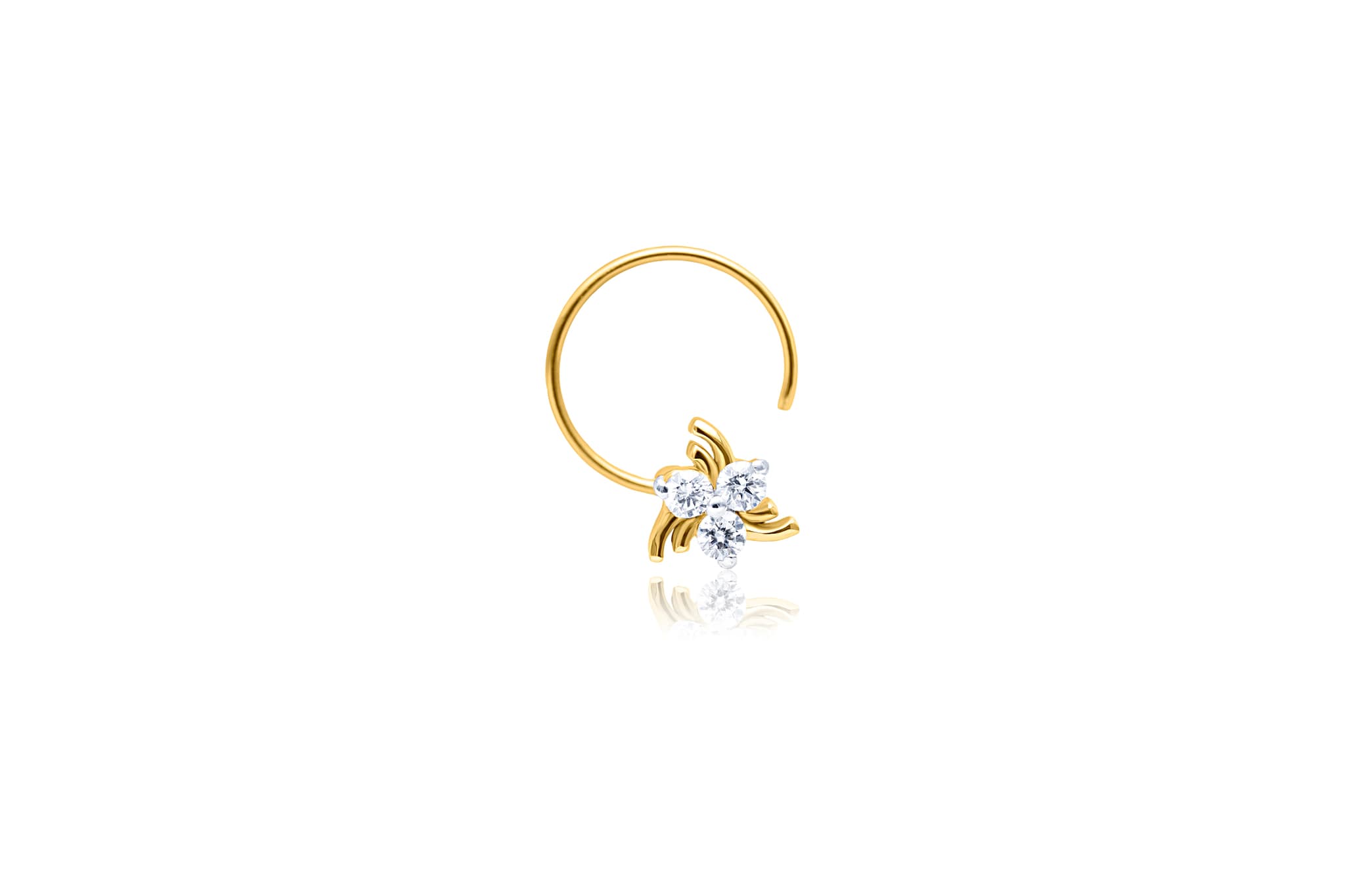 THREEFOLD GRACE DIAMOND NOSEPIN  (18K WITH NATURAL DIAMONDS)