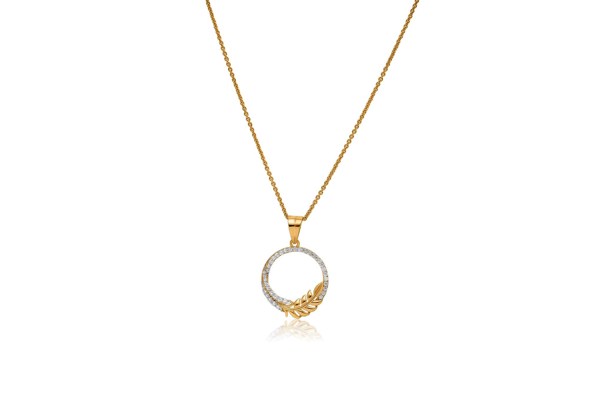 GRACIOUS CIRCULAR DIAMOND PENDANT (18K WITH NATURAL DIAMONDS)
