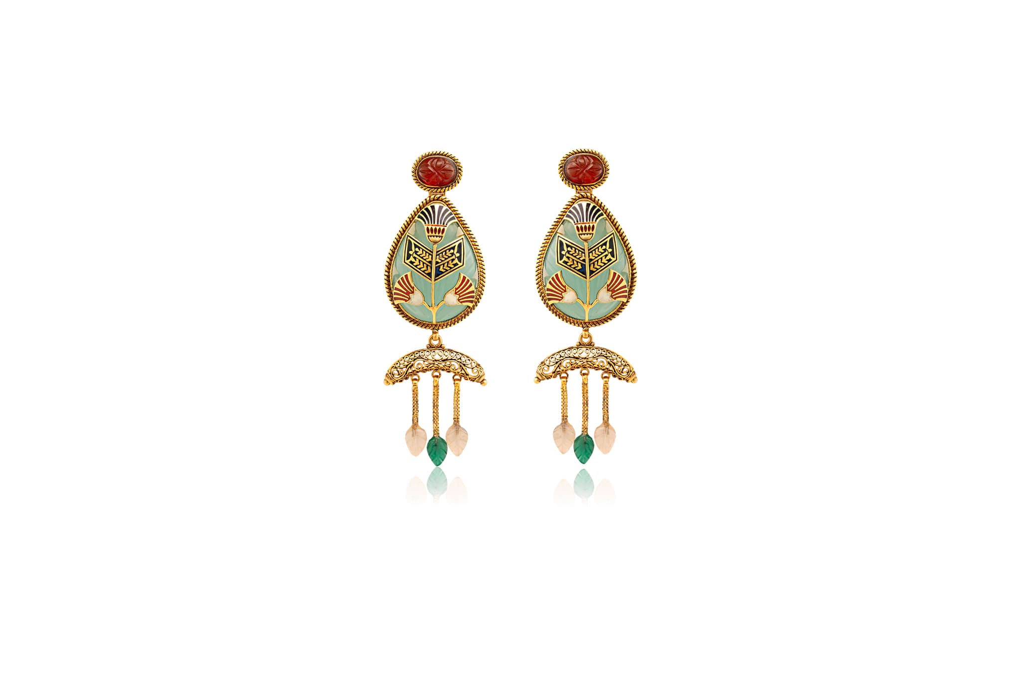 HEIRLOOM GOLD AND QUARTZ EARRINGS