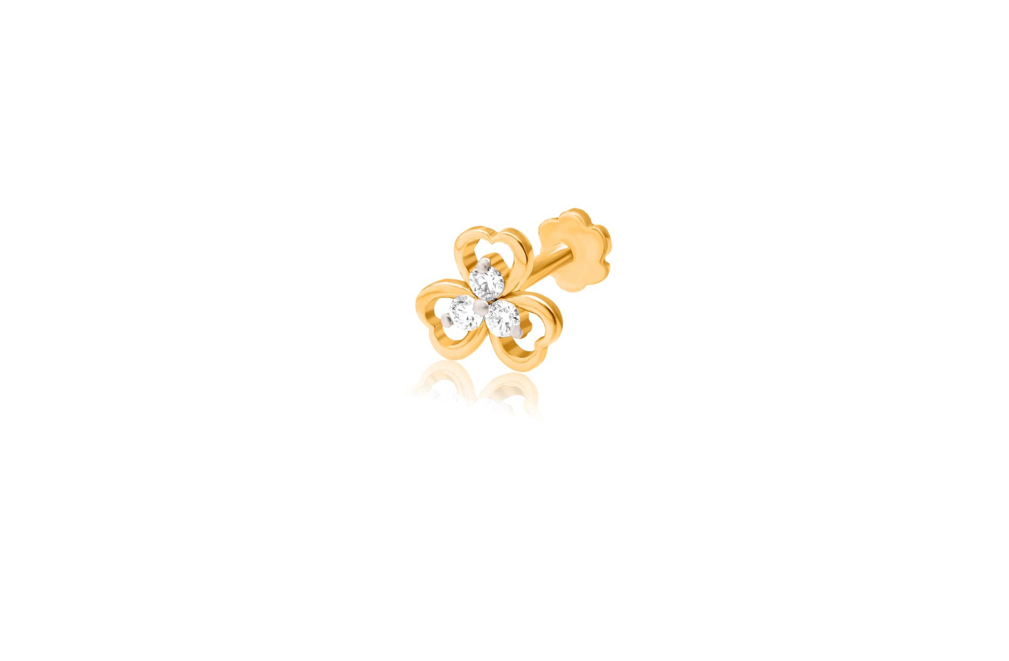 GLOWING FLORAL DIAMOND NOSEPIN (14K WITH LAB GROWN DIAMONDS)