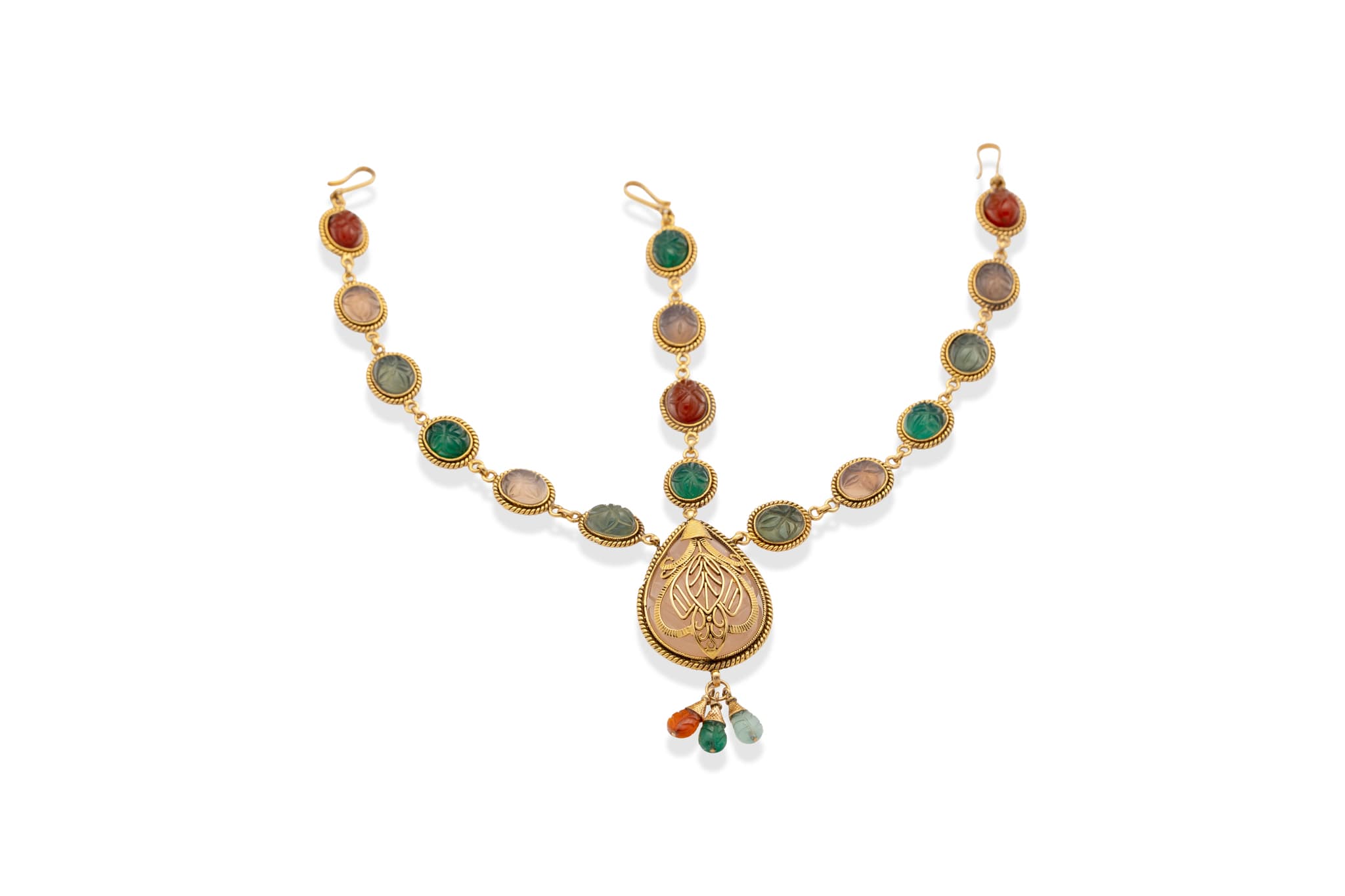 HEIRLOOM GOLD AND QUARTZ TAIRA TIKLI- MAANG TIKKA