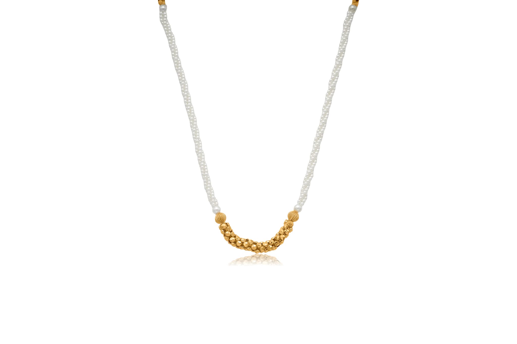 BRILLIANT 22K BEADED GOLD NECKLACE