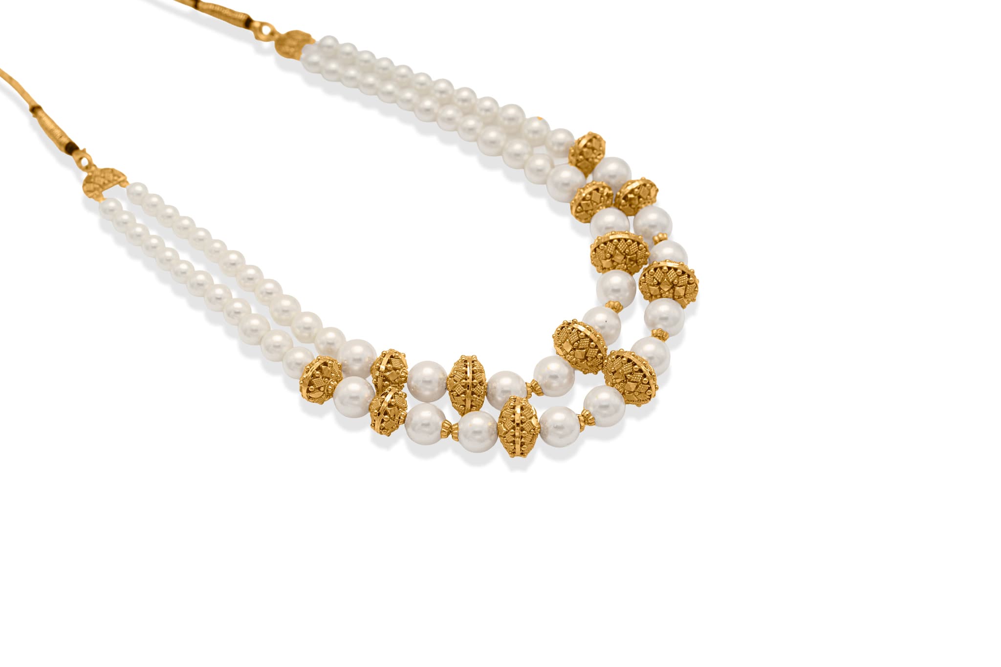 PEARL AND GOLD SYMPHONY NECKLACE
