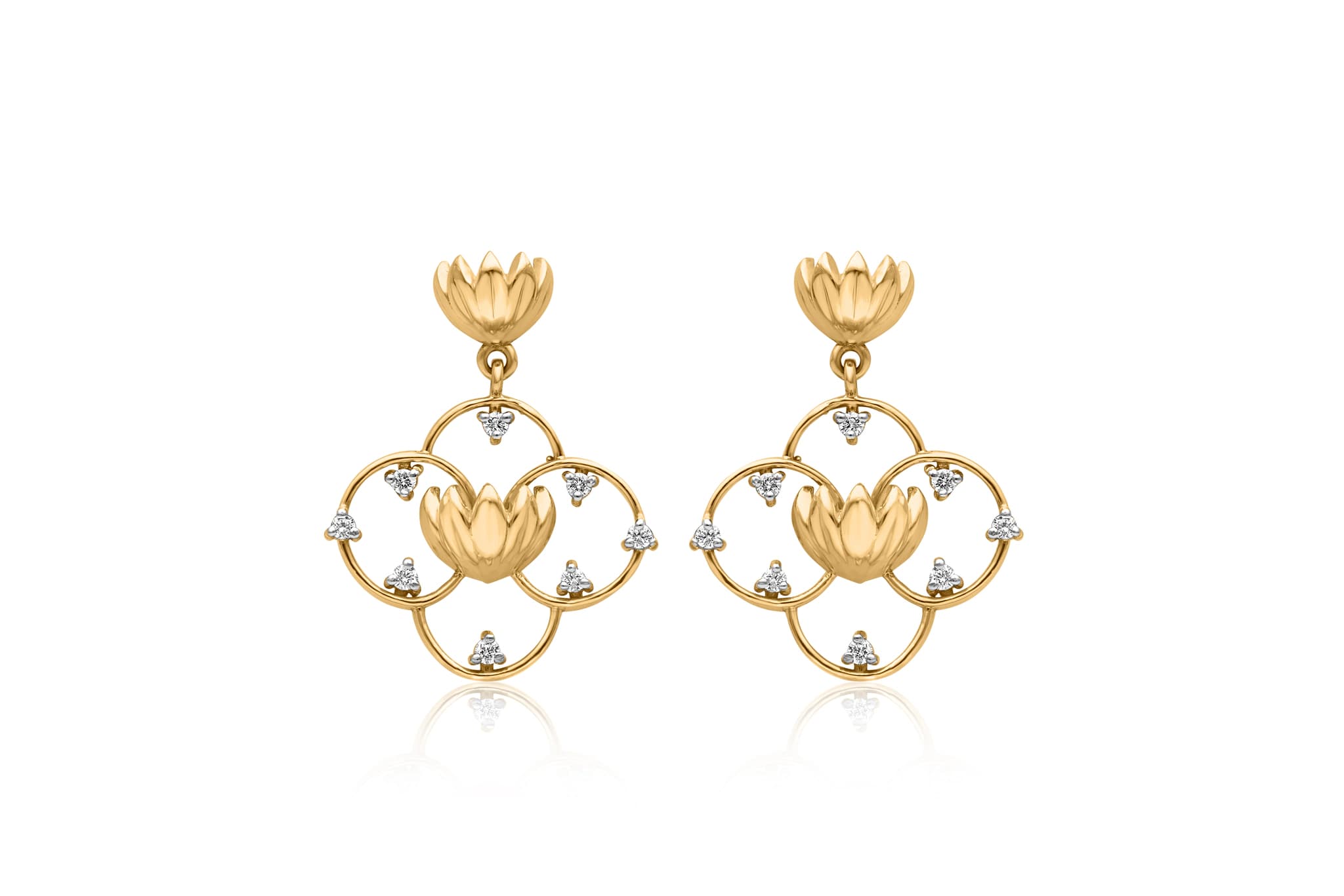 LOTUS BLOOM NECKLACE(18K WITH NATURAL DIAMONDS)