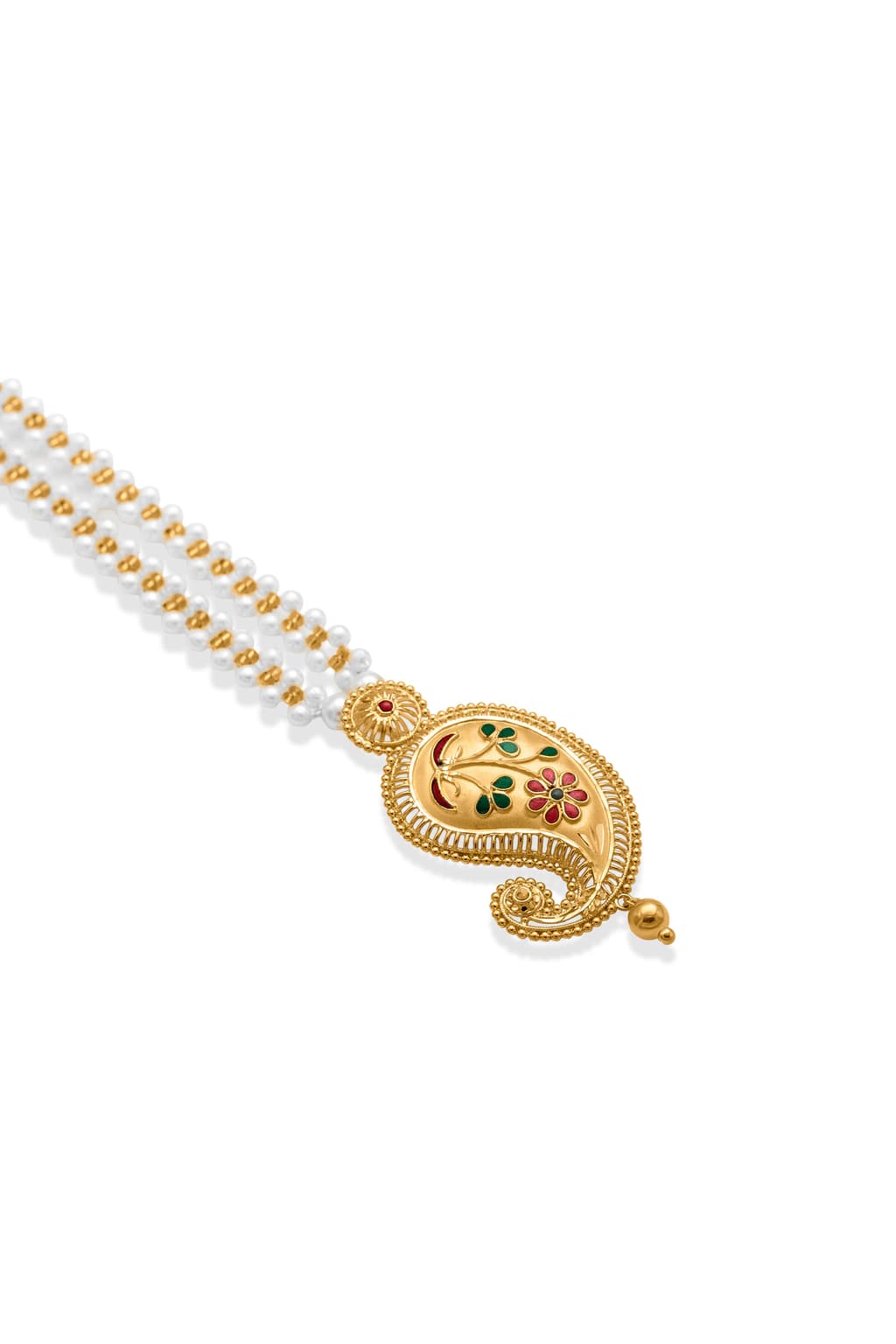 GOLD PAISLEY NECKLACE