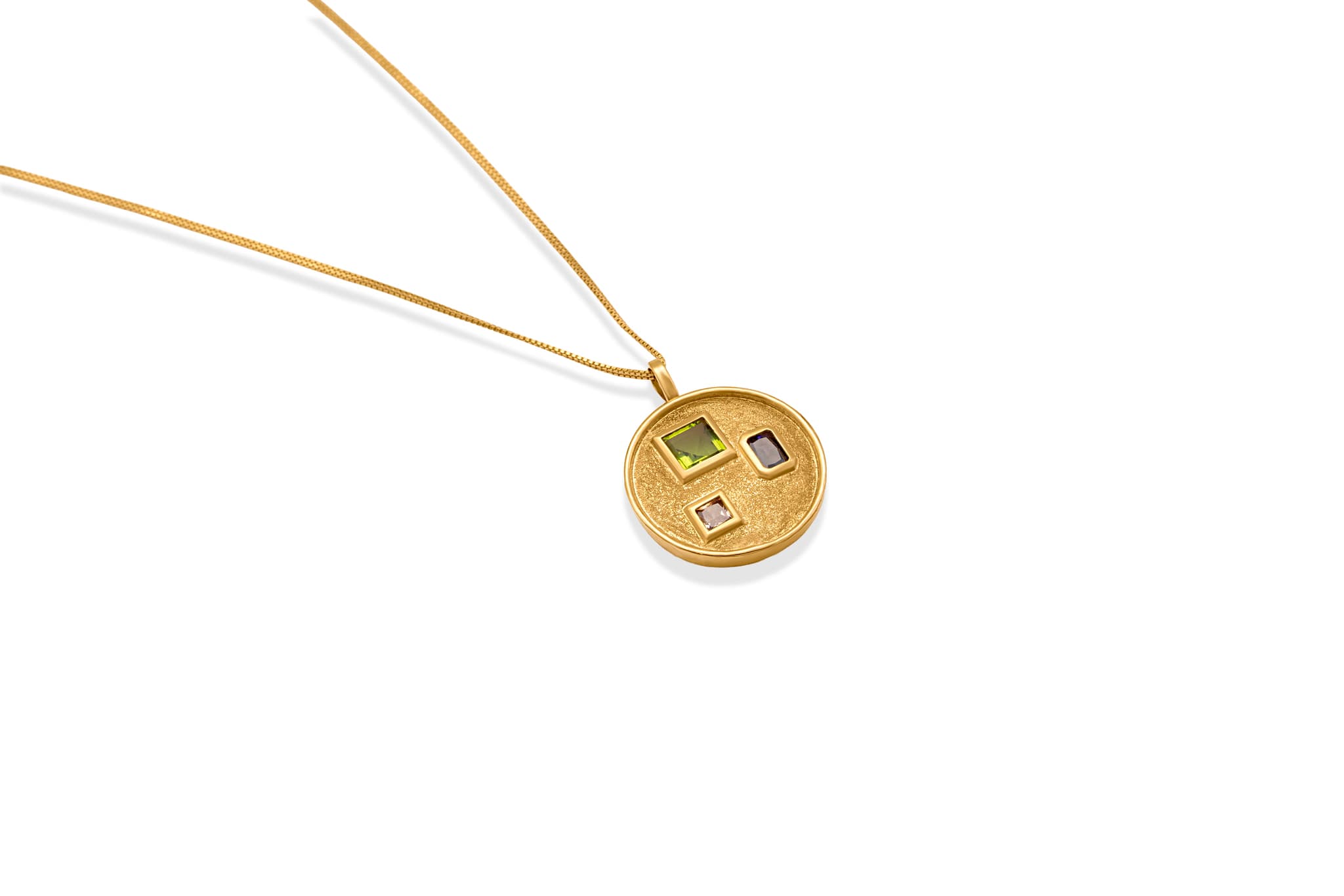TRI-GEM GOLD PENDANT
