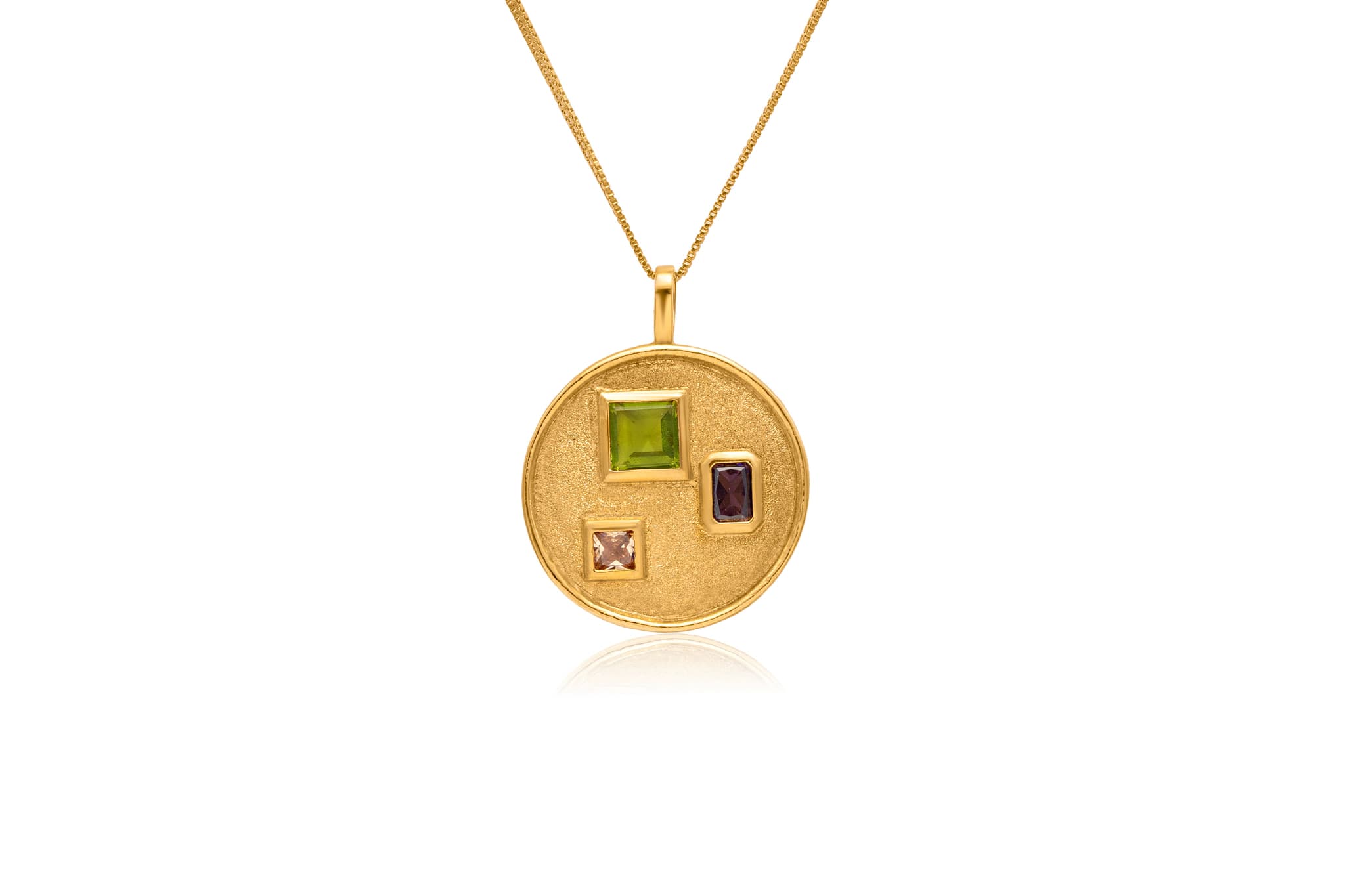 TRI-GEM GOLD PENDANT