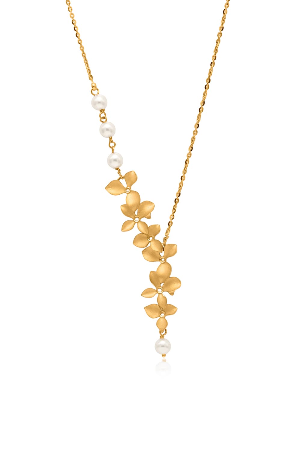 22K GOLD LUXE FLORAL NECKLACE