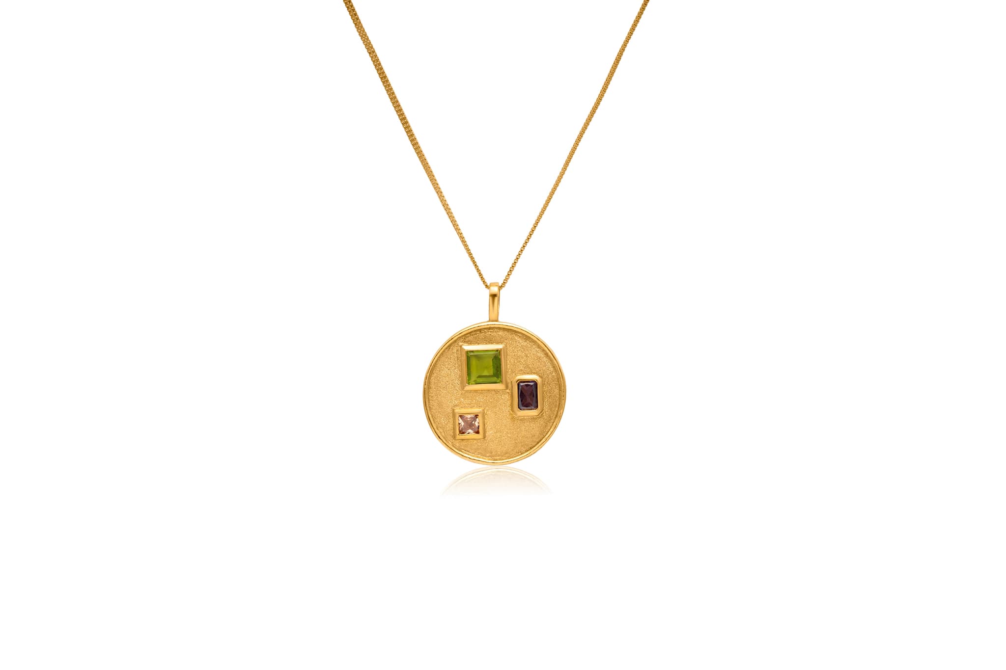 TRI-GEM GOLD PENDANT