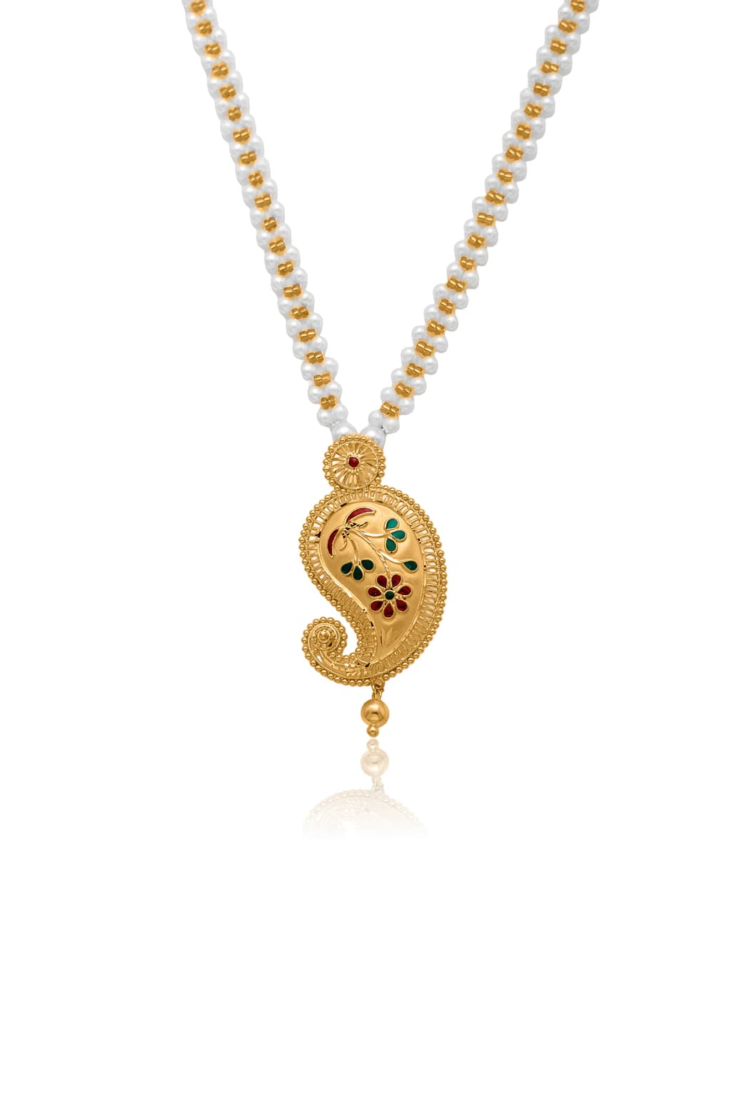 GOLD PAISLEY NECKLACE