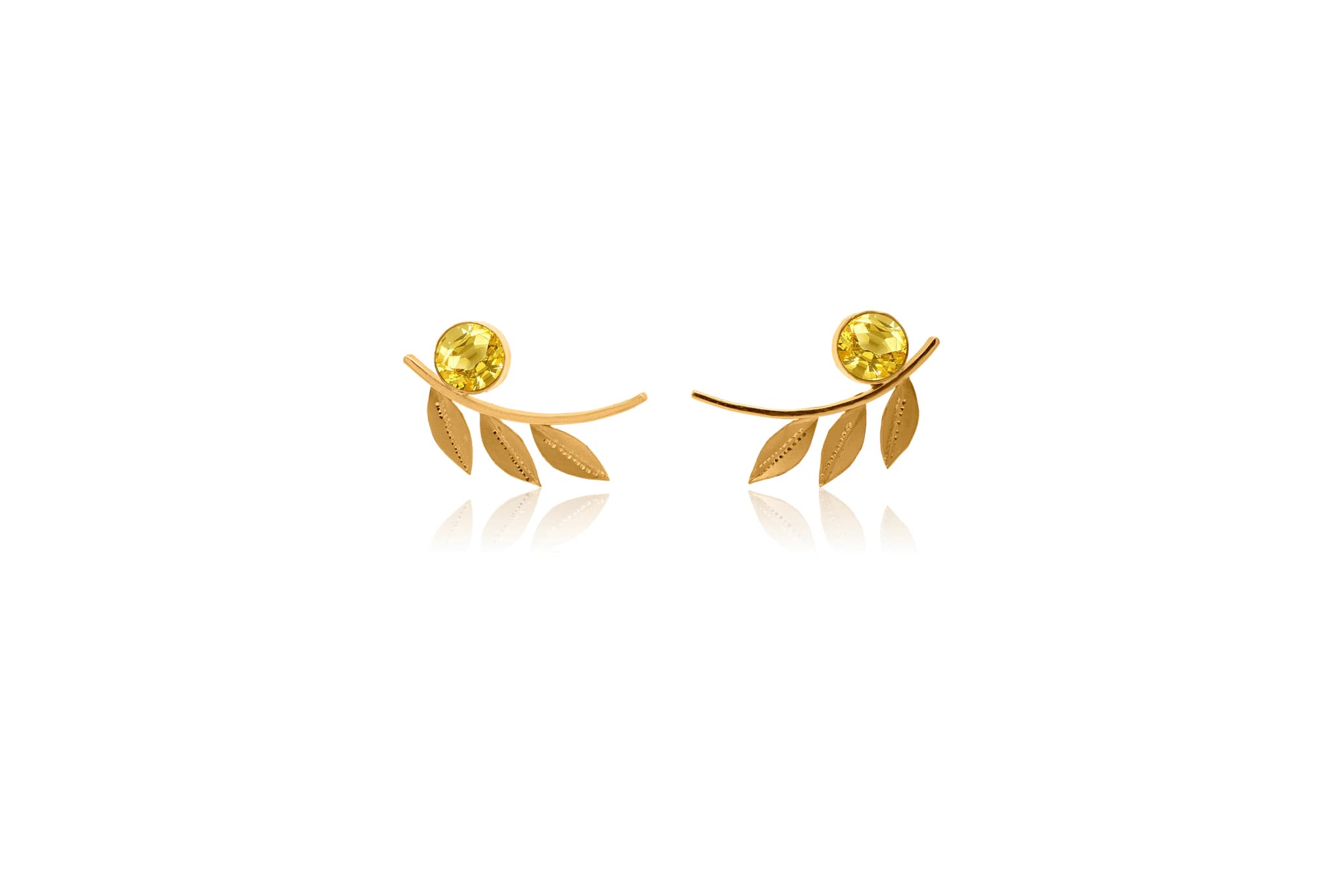 WHISPERS OF NATURE GOLD EARRINGS