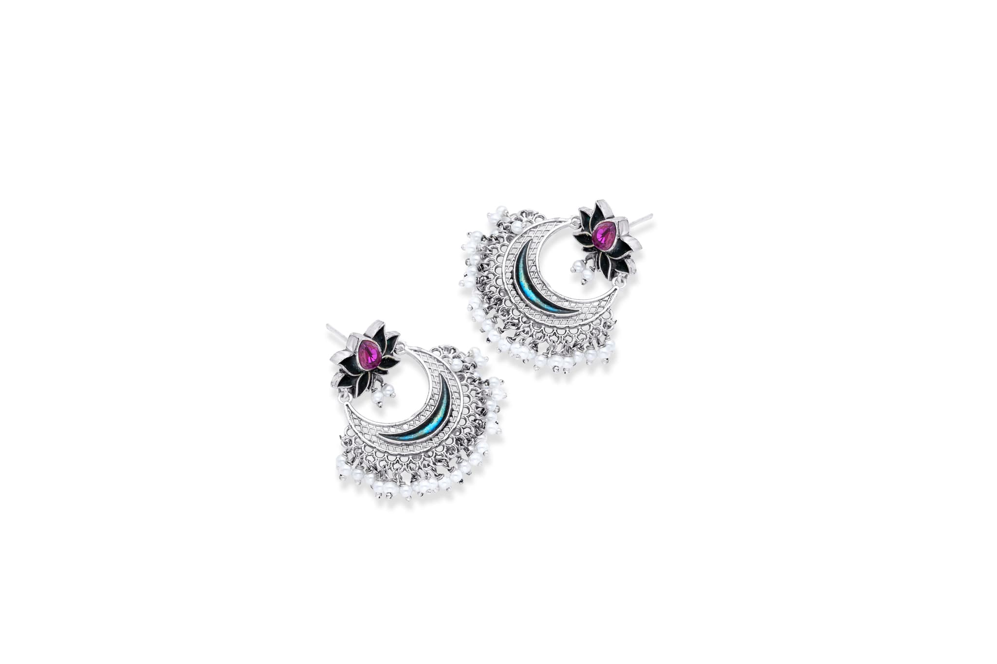 SILVER LOTUS DANGLERS