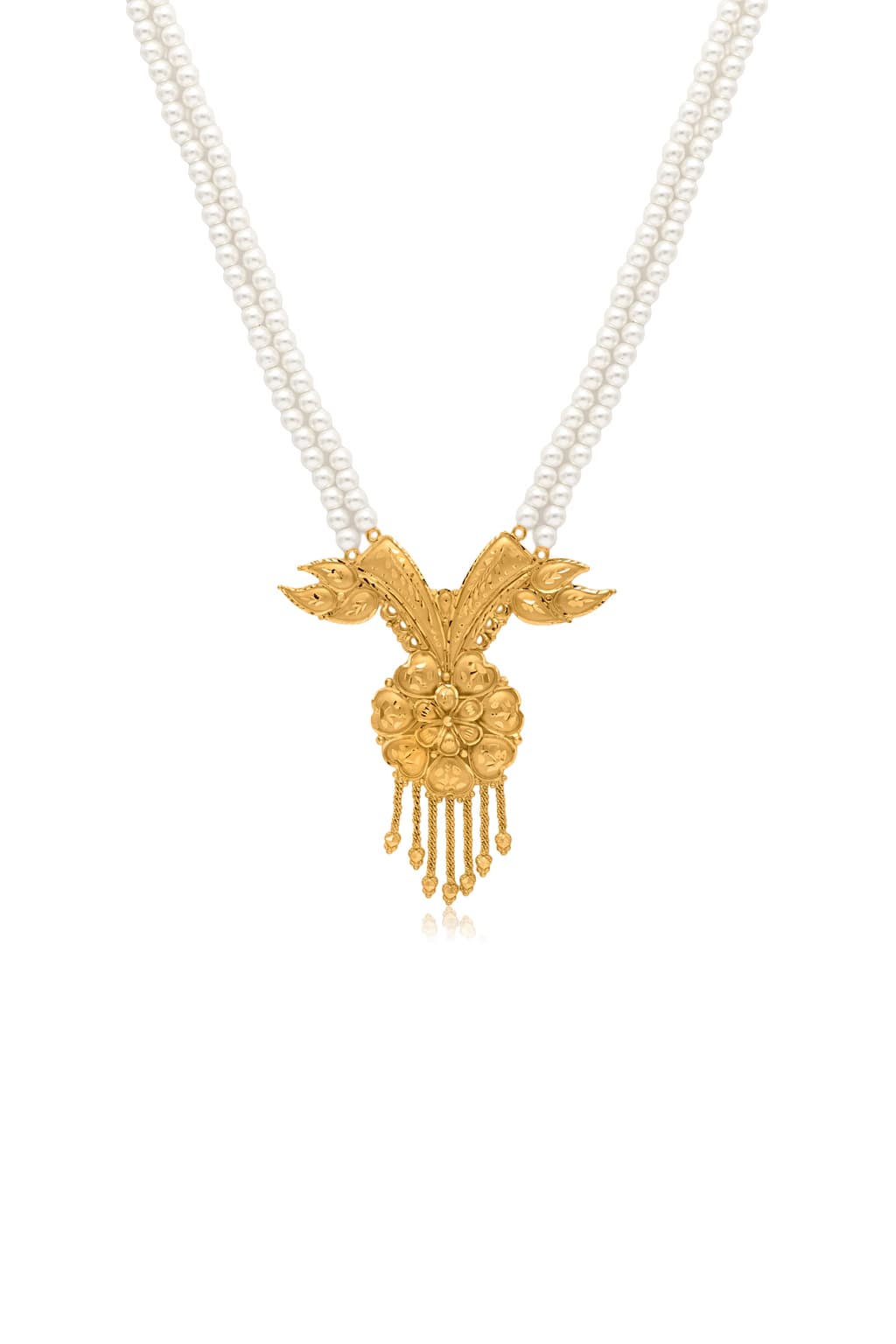 22K GOLD PETALLED NECKLACE