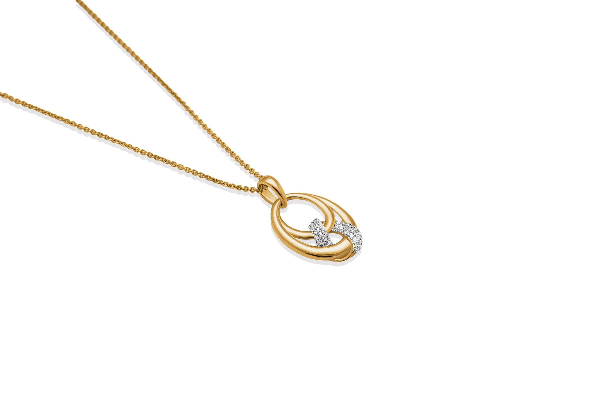 CONTEMPORARY GRACE DIAMOND PENDANT  (18K WITH NATURAL DIAMONDS)