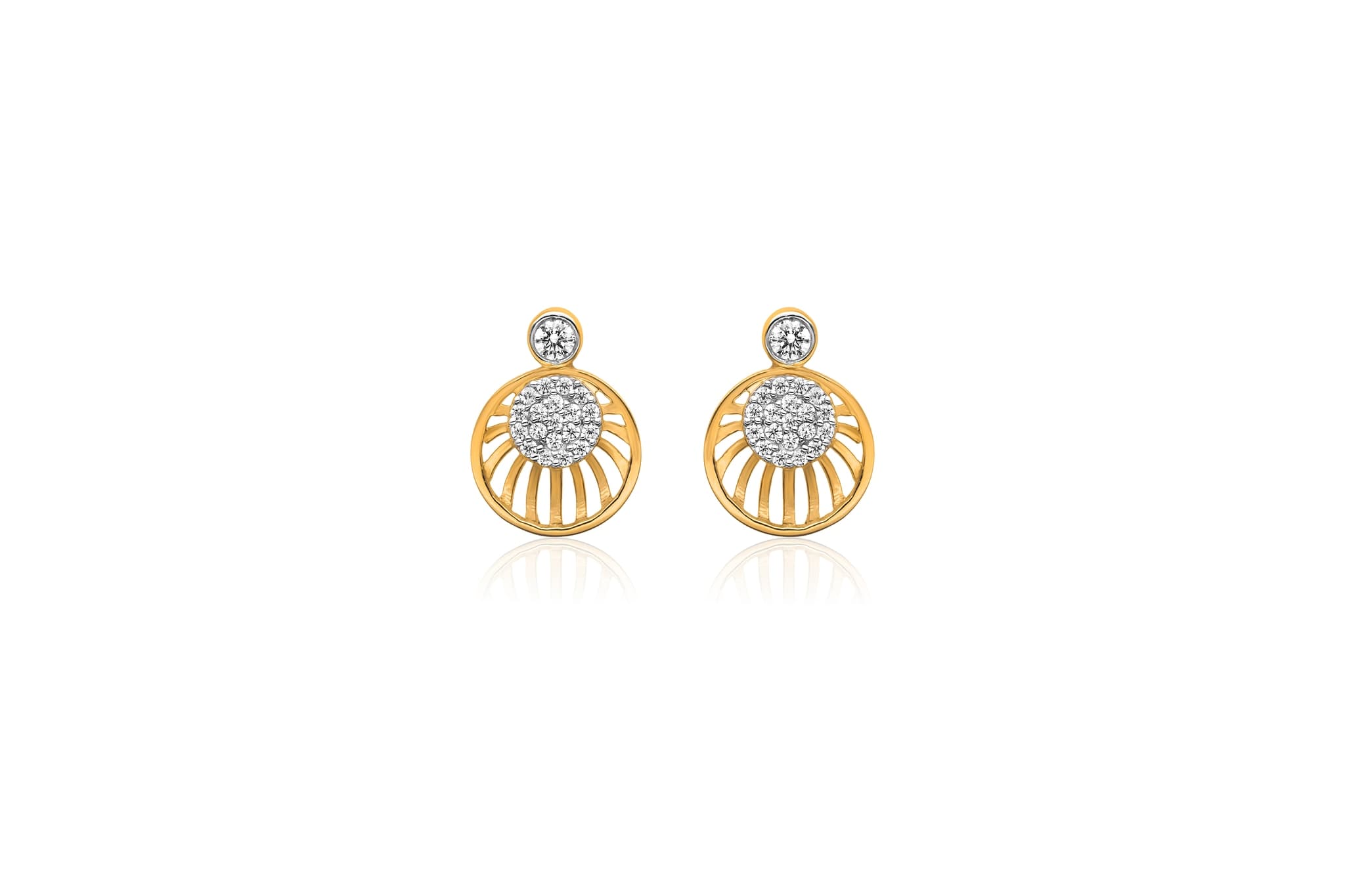 HALO BLOOM DIAMOND EARRINGS (18K WITH NATURAL DIAMONDS)
