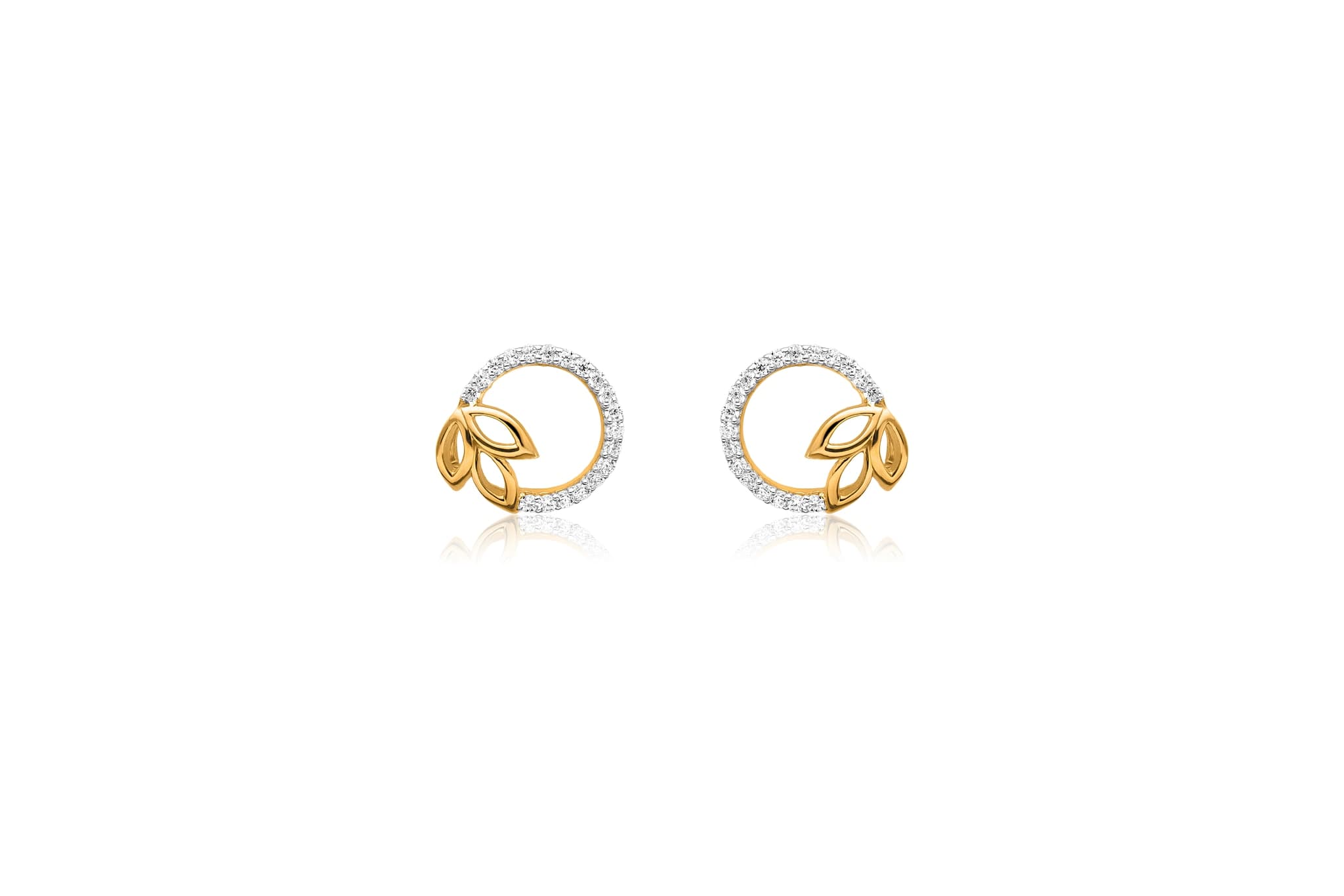 LEAF WHISPER DIAMOND EARRINGS (18K WITH NATURAL DIAMONDS)