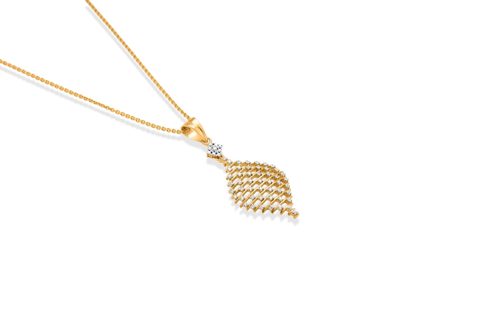 RADIANT LATTICE DIAMOND PENDANT  (18K WITH NATURAL DIAMONDS)