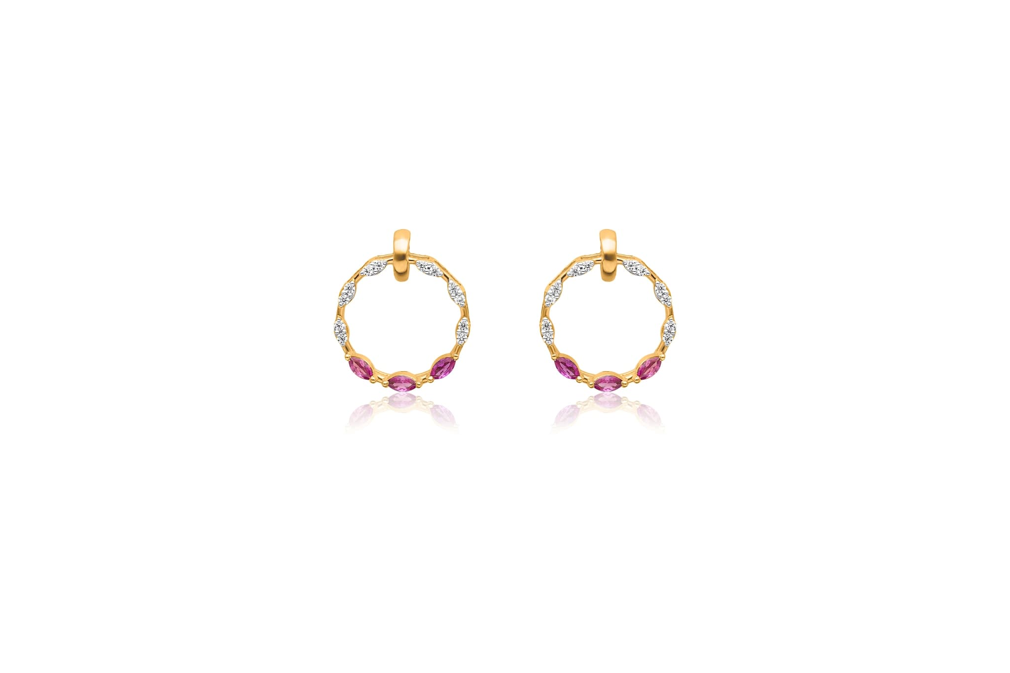 BLUSH BLOOM DIAMOND EARRINGS  (18K WITH NATURAL DIAMONDS)
