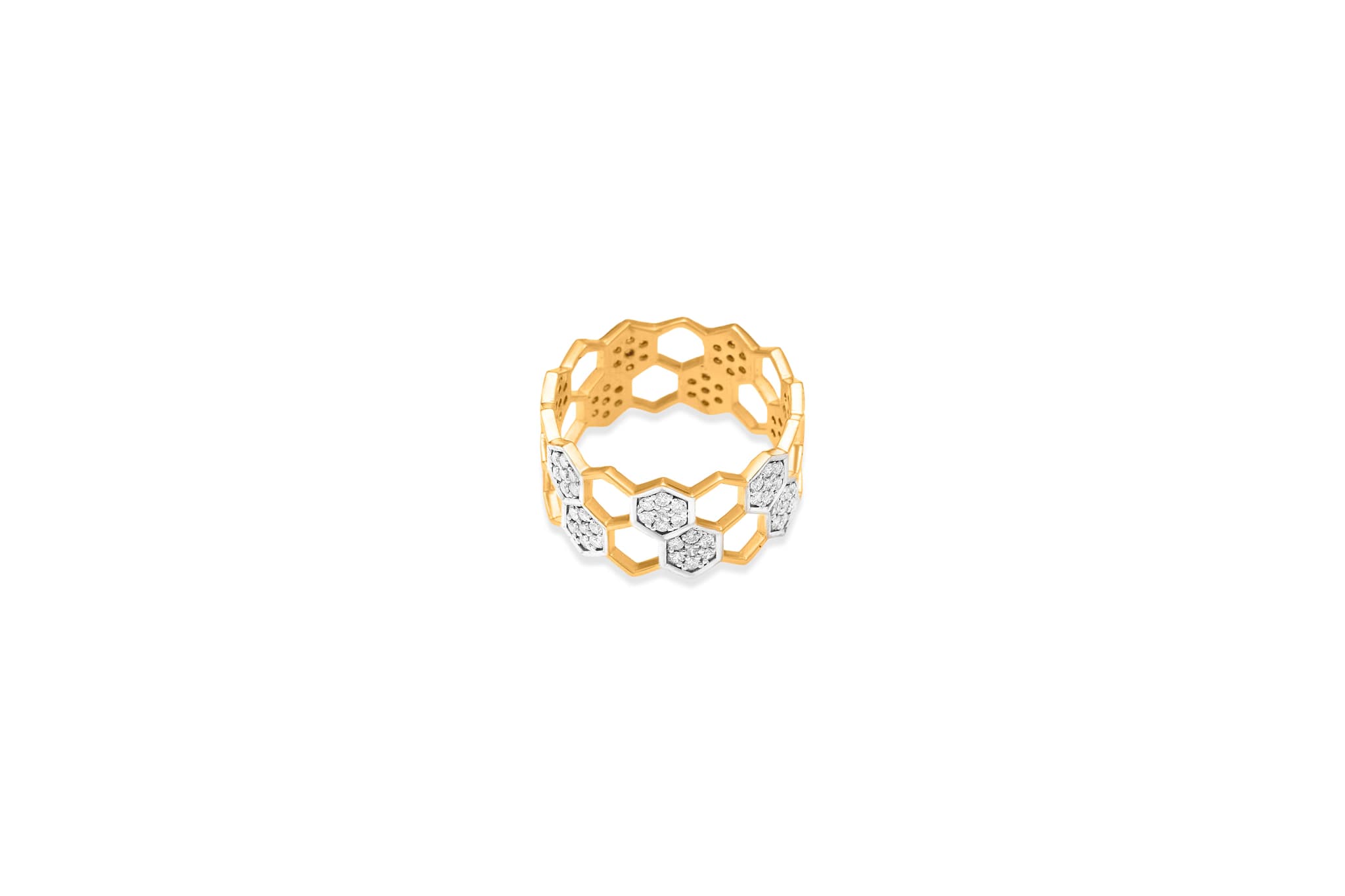 HONEYCOMB DIAMOND RING (18K WITH NATURAL DIAMONDS)