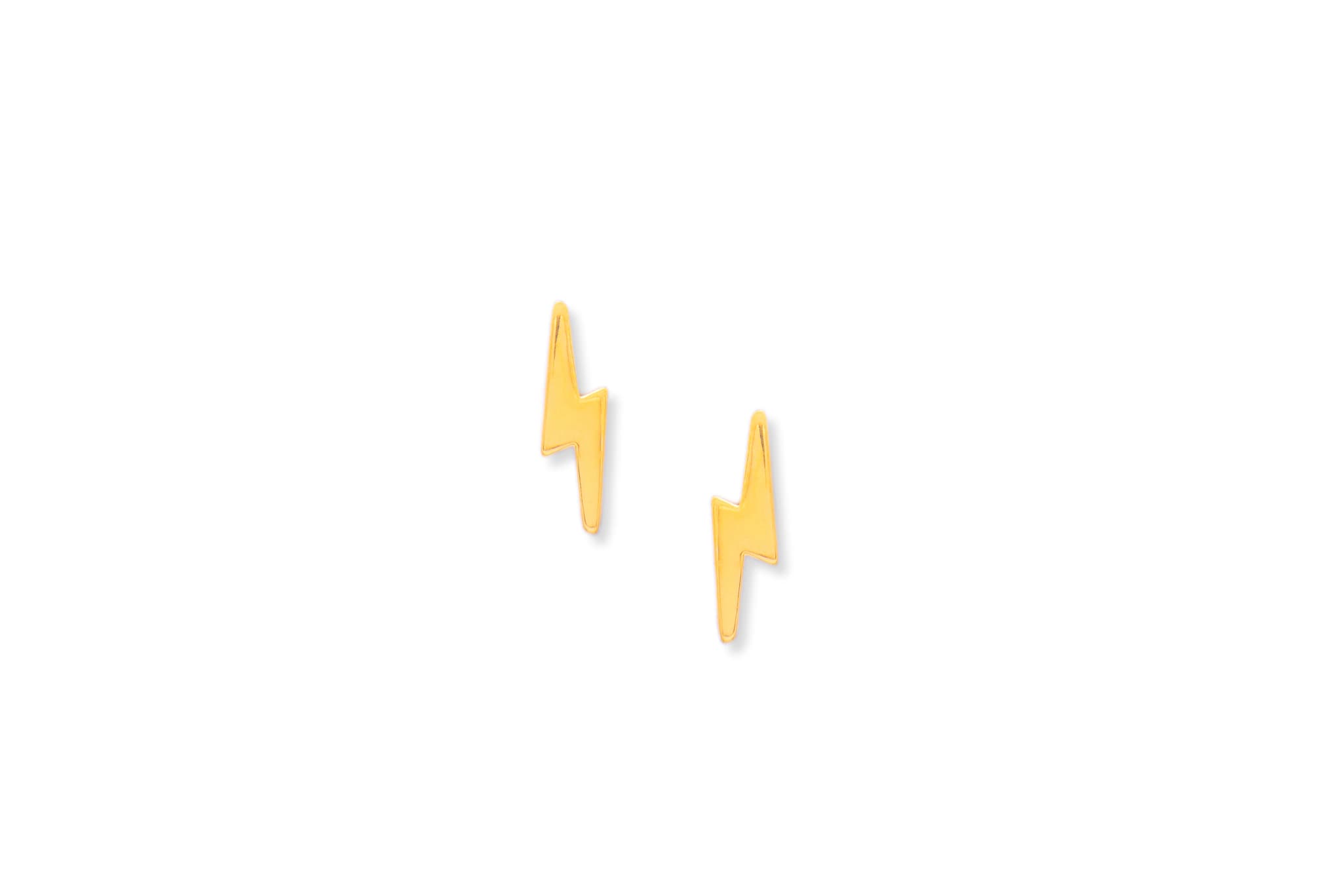 Lightning Bolt Gold Studs