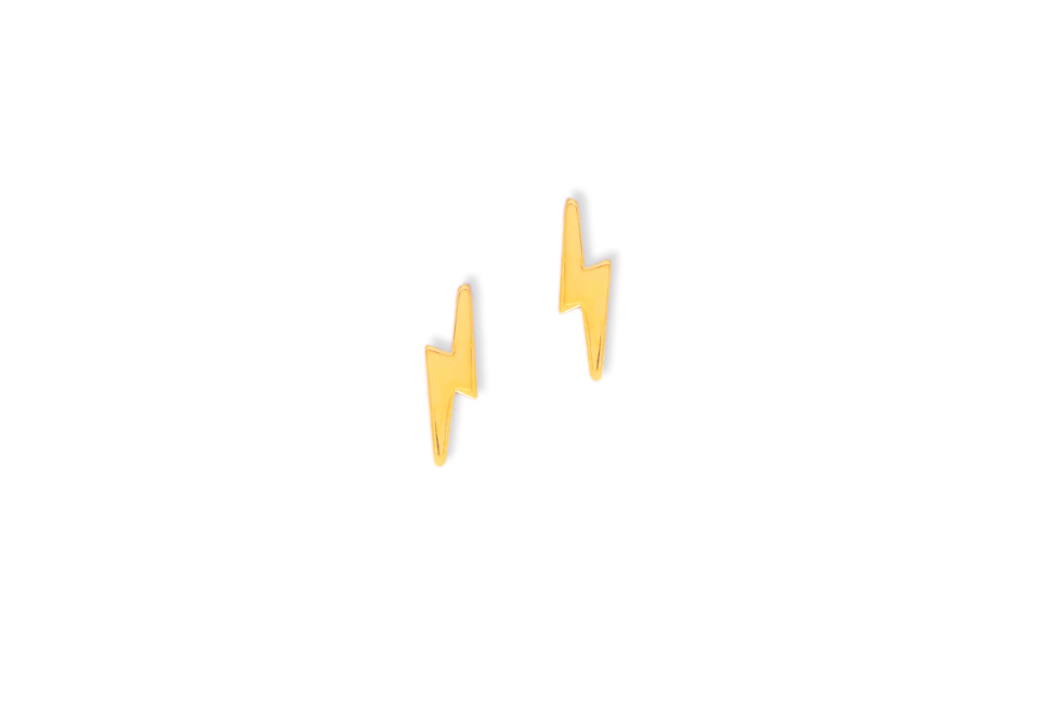 Lightning Bolt Gold Studs