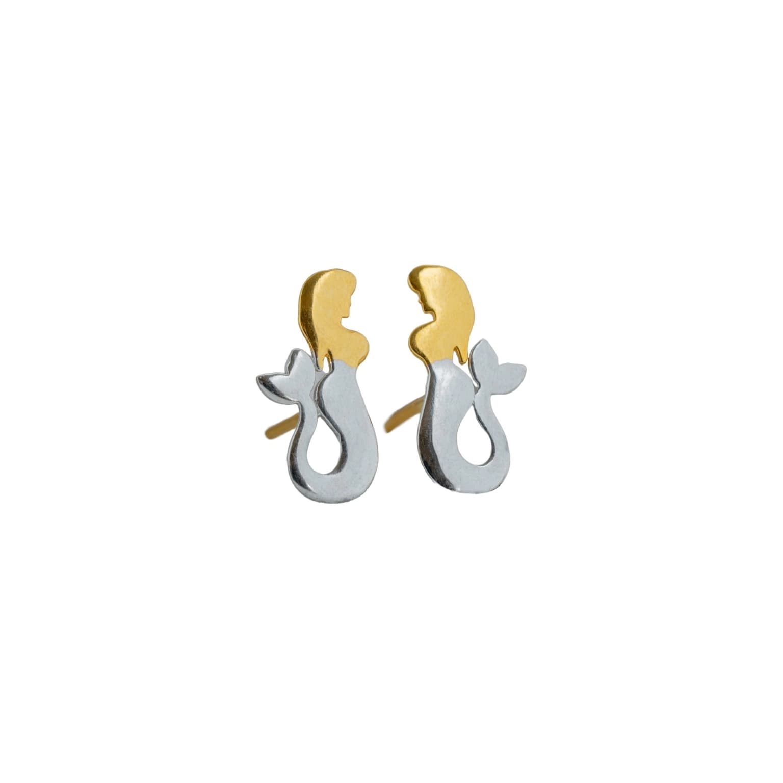 Little Mermaid Gold Studs