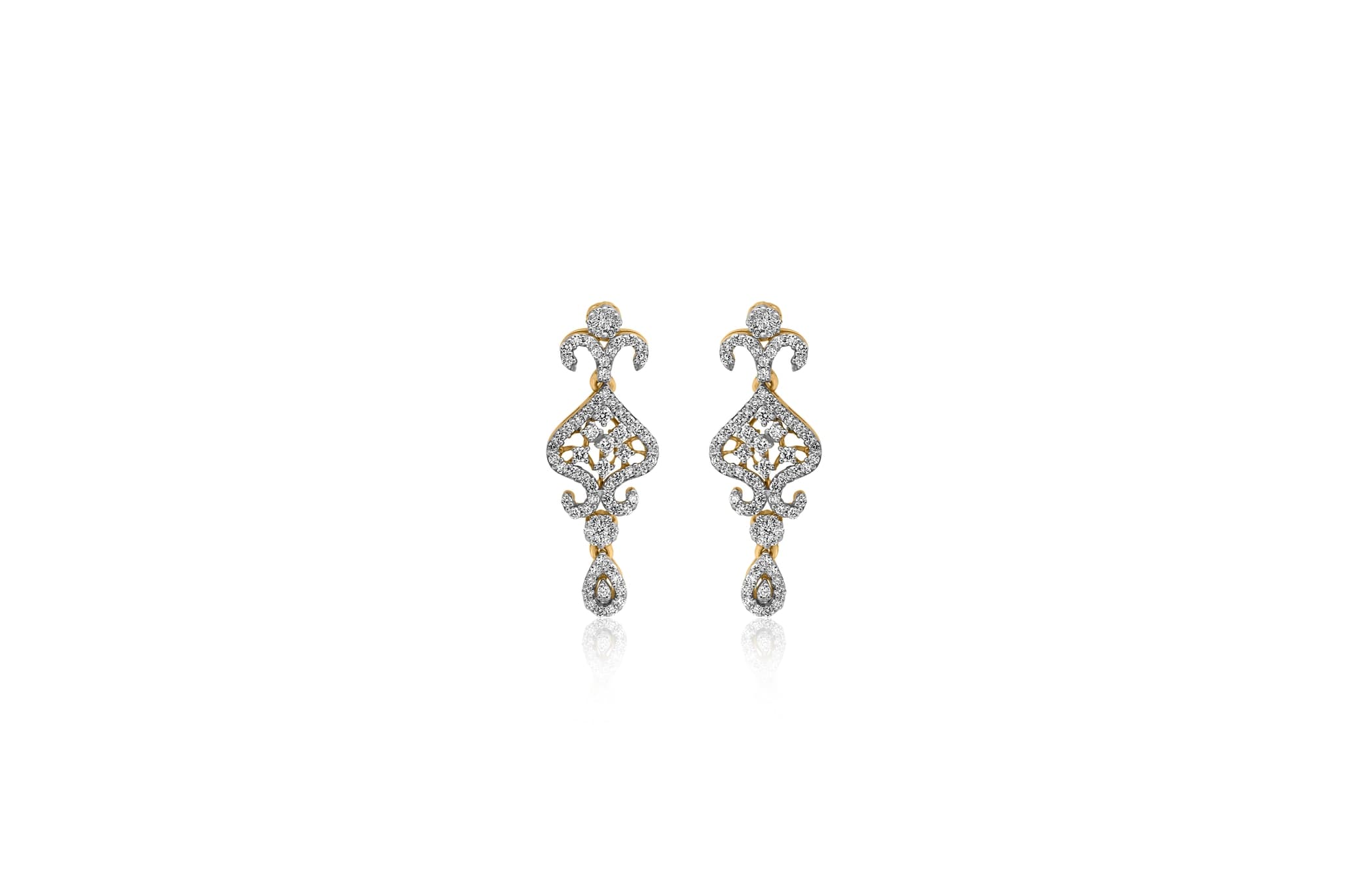 GILDED BLOOM DIAMOND EARRINGS(18K WITH NATURAL DIAMONDS)
