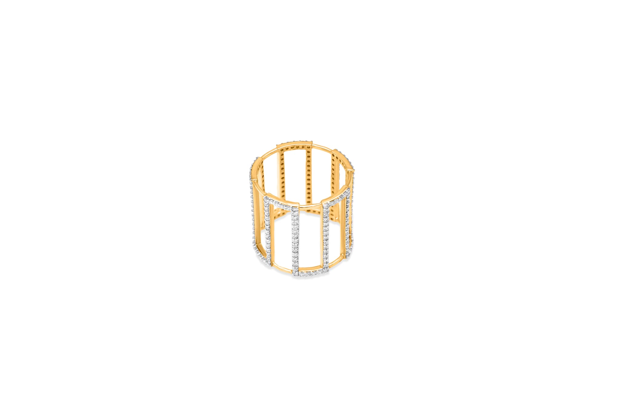 DIAMOND CAGE RING (18K WITH NATURAL DIAMONDS)