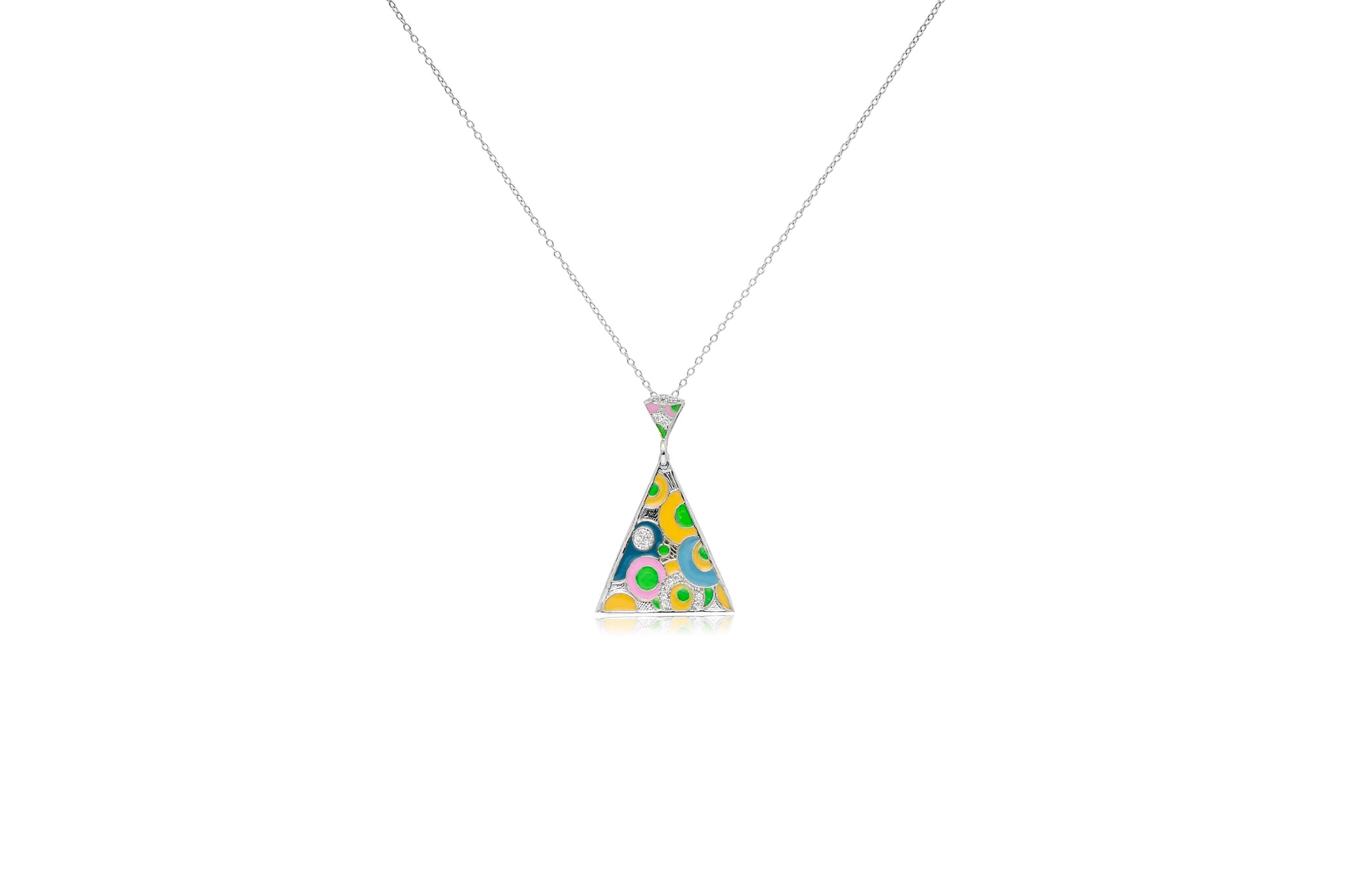 Abstract Art Silver Pendant