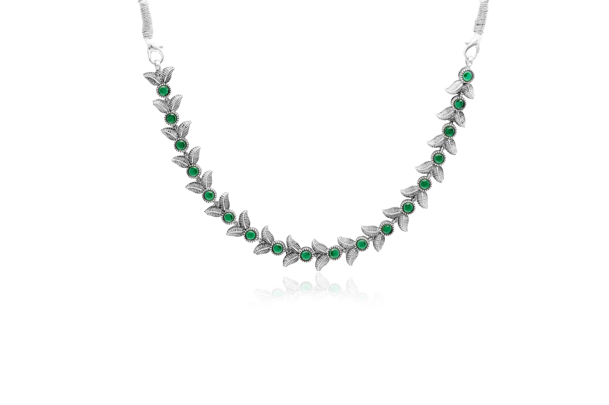 FOREST WHISPER SILVER NECKLACE SET1