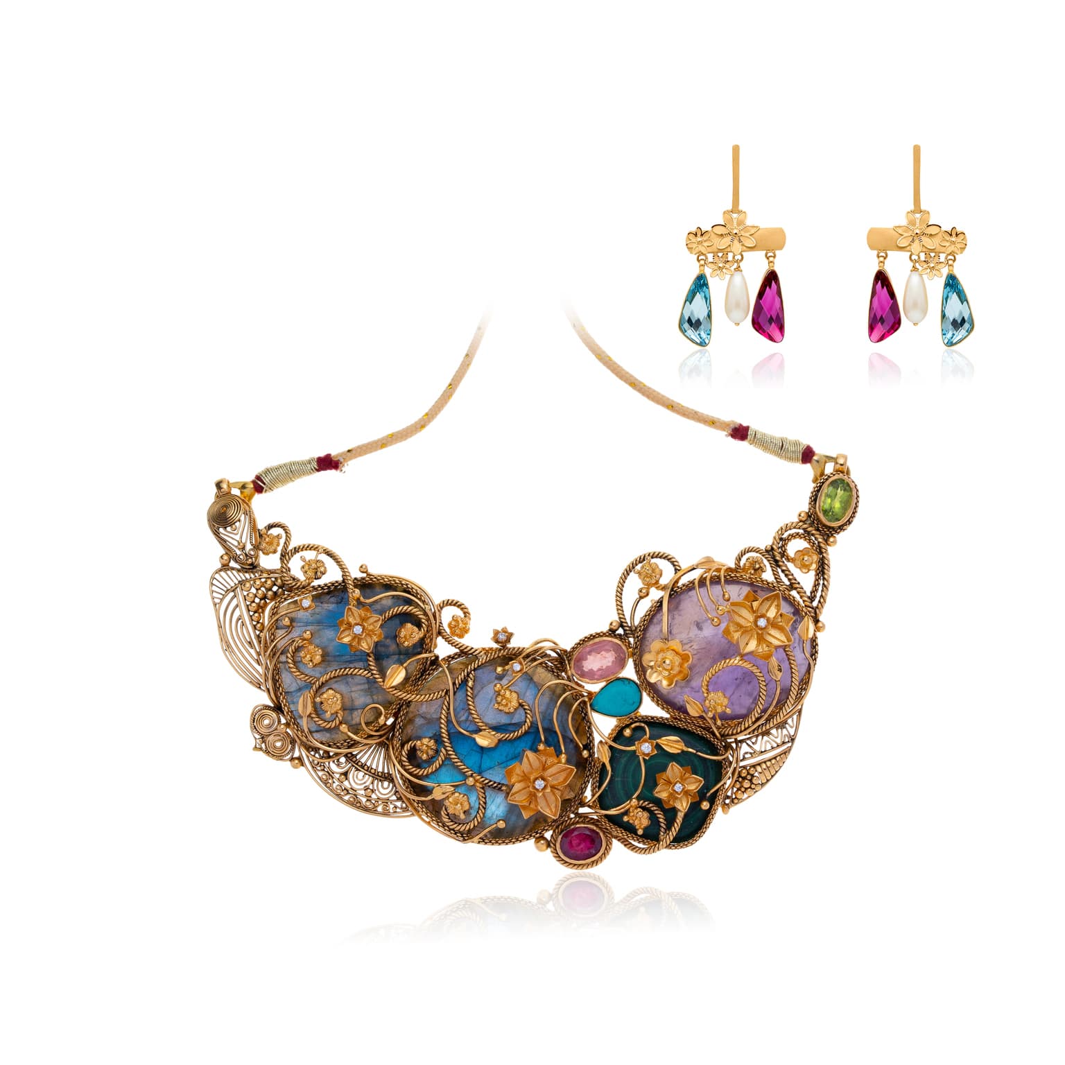 GORGEOUS COLOURFUL NECKLACE SET