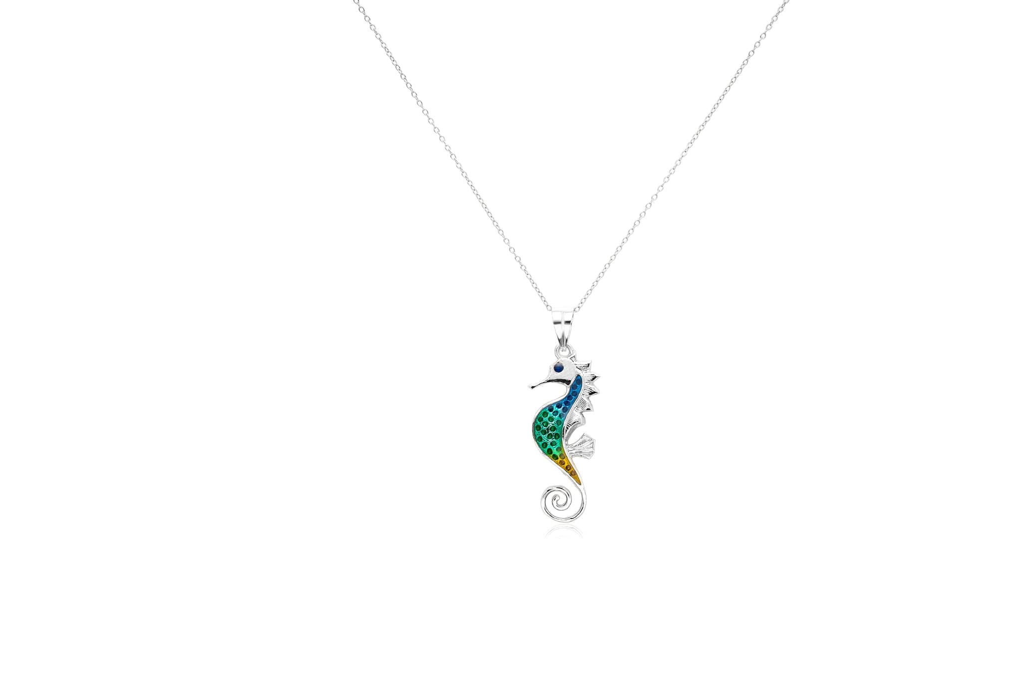 SILVER UNICORN PENDANT SET