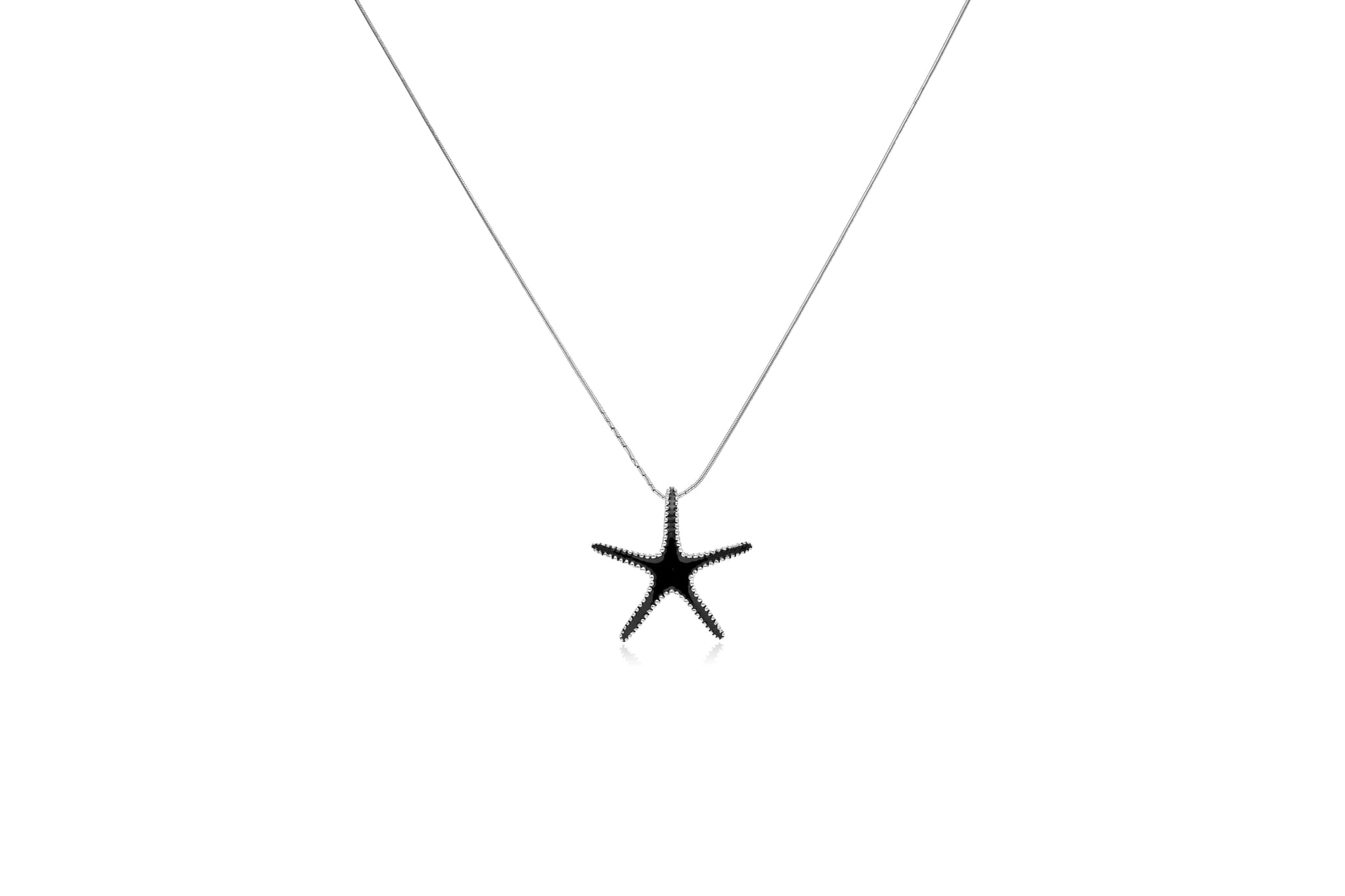 SILVER STARFISH PENDANT SET