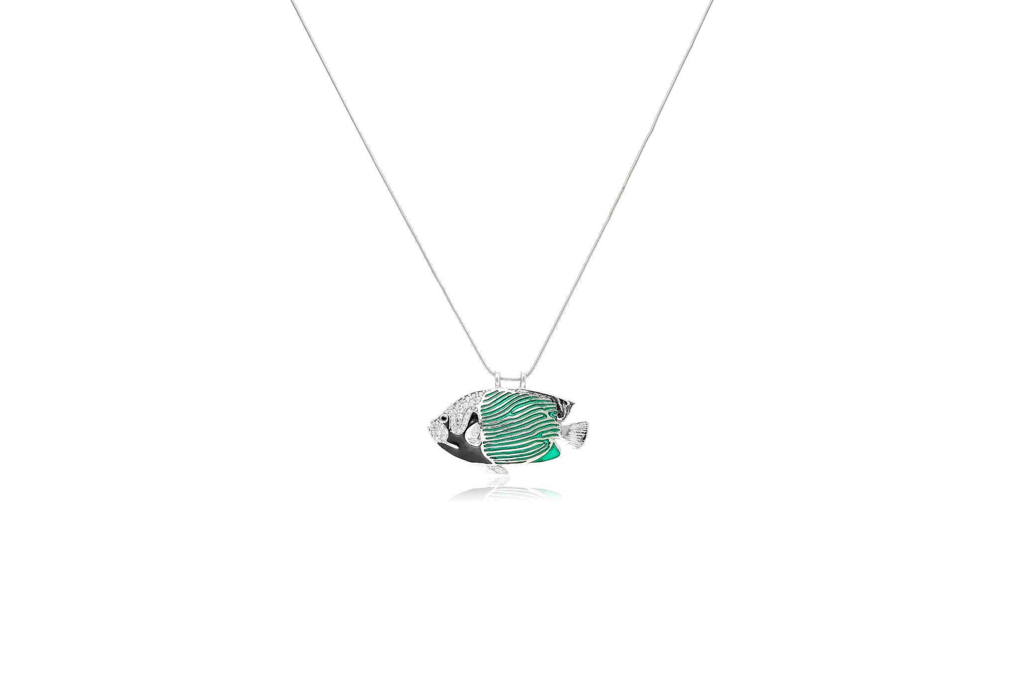 GLOWING AQUA FISH PENDANT