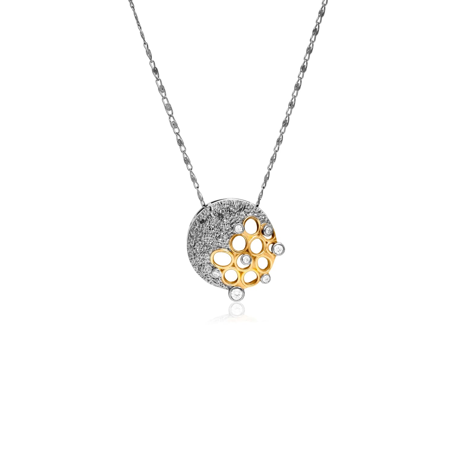 GOLDEN HUES SILVER PENDANT