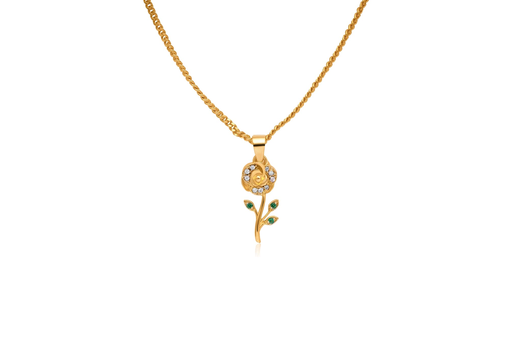 ENCHANTING SILVER ROSE PENDANT SET