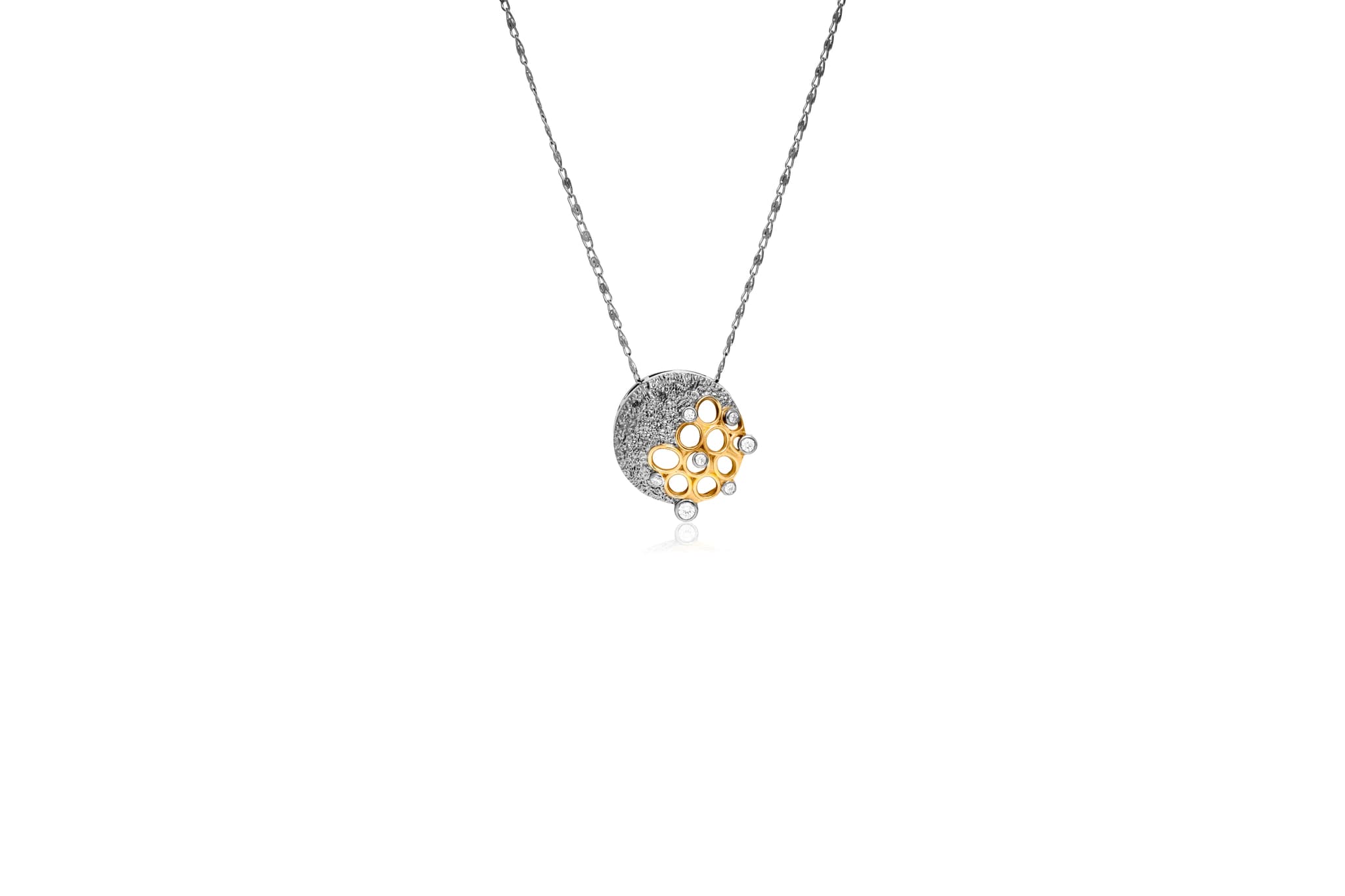 GOLDEN HUES SILVER PENDANT