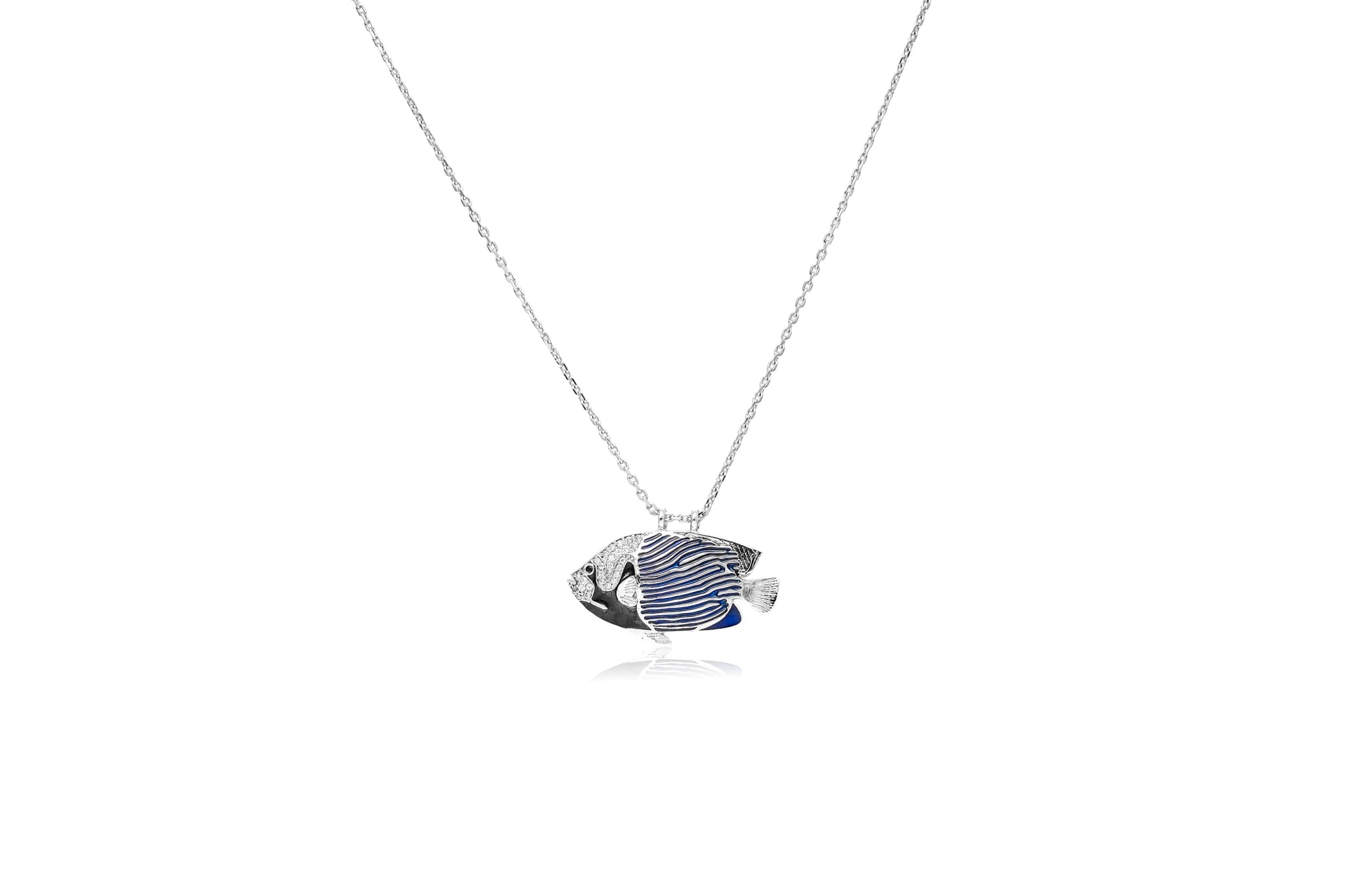 GLOWING AQUA FISH PENDANT