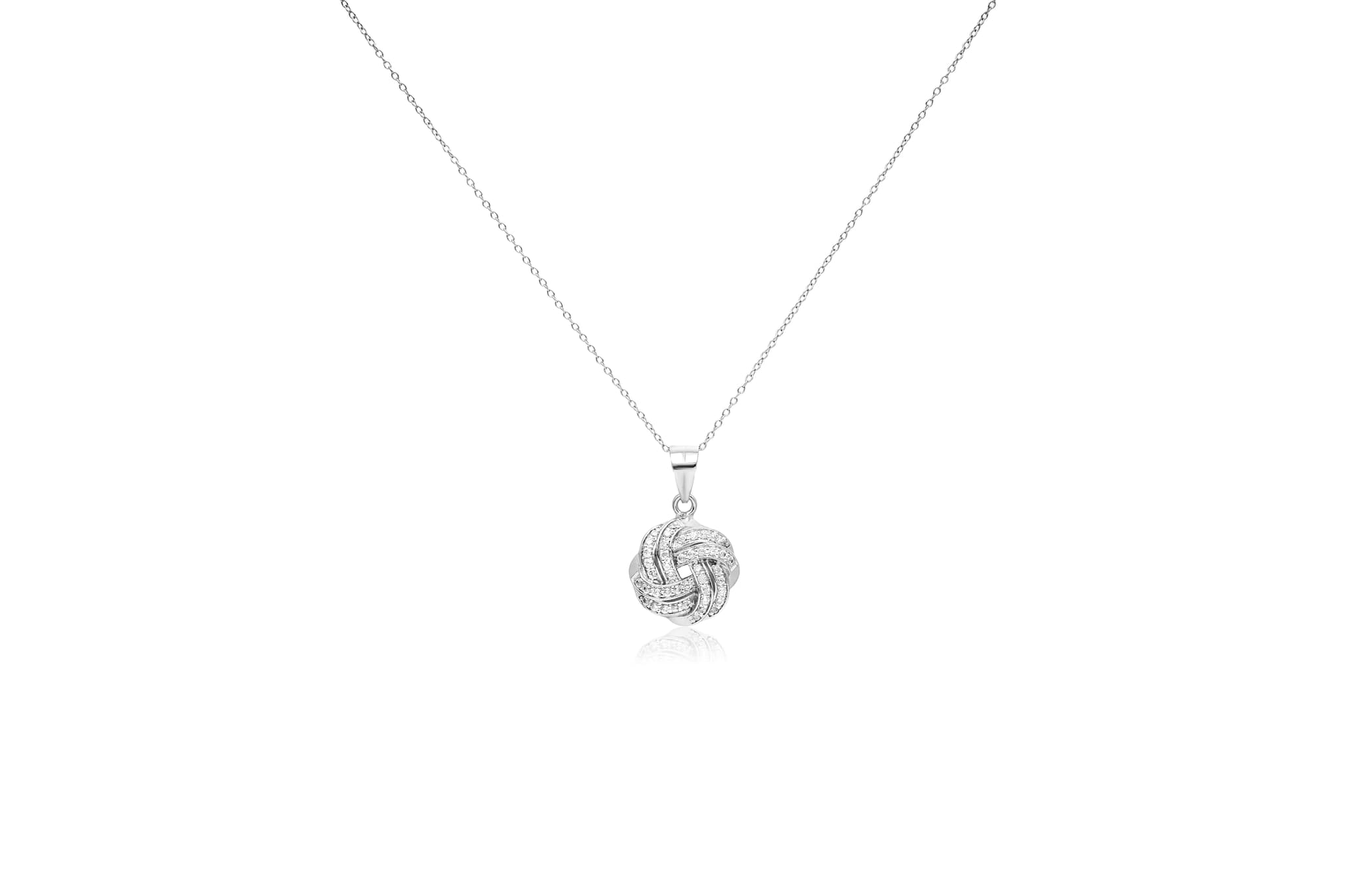 BEAUTIFUL SILVER AND ZIRCON PENDANT SET
