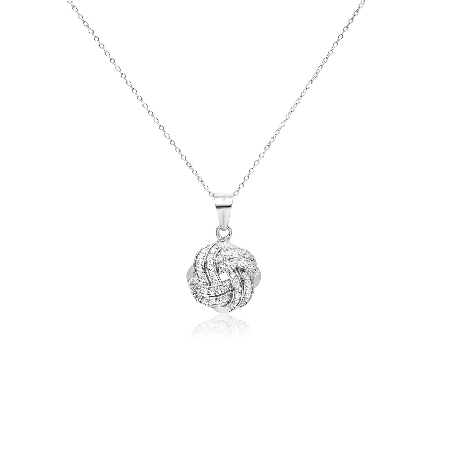 BEAUTIFUL SILVER AND ZIRCON PENDANT SET